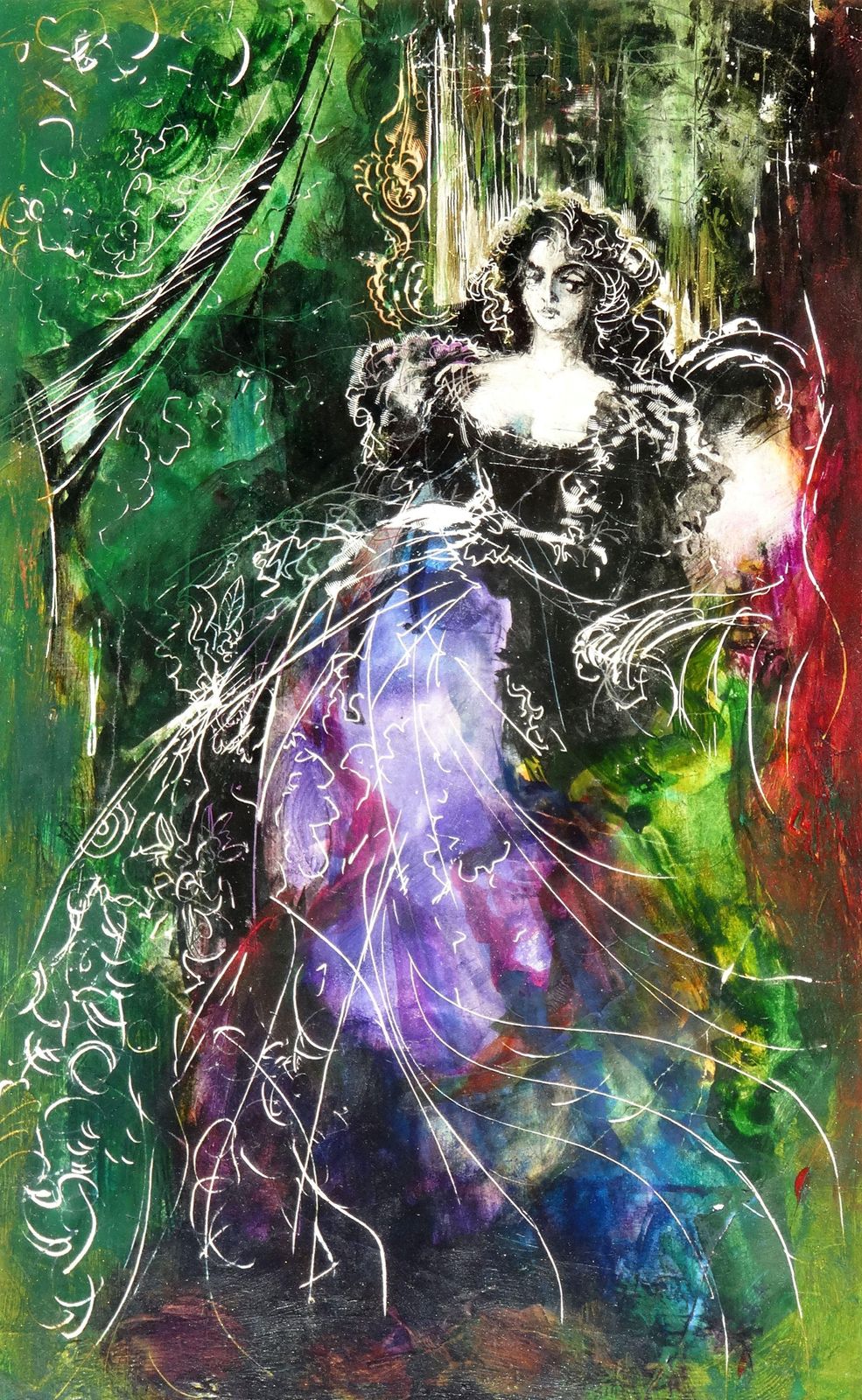Juris Zvirbulis The Lady On The Chair. 1978. Paper, Mixed Media