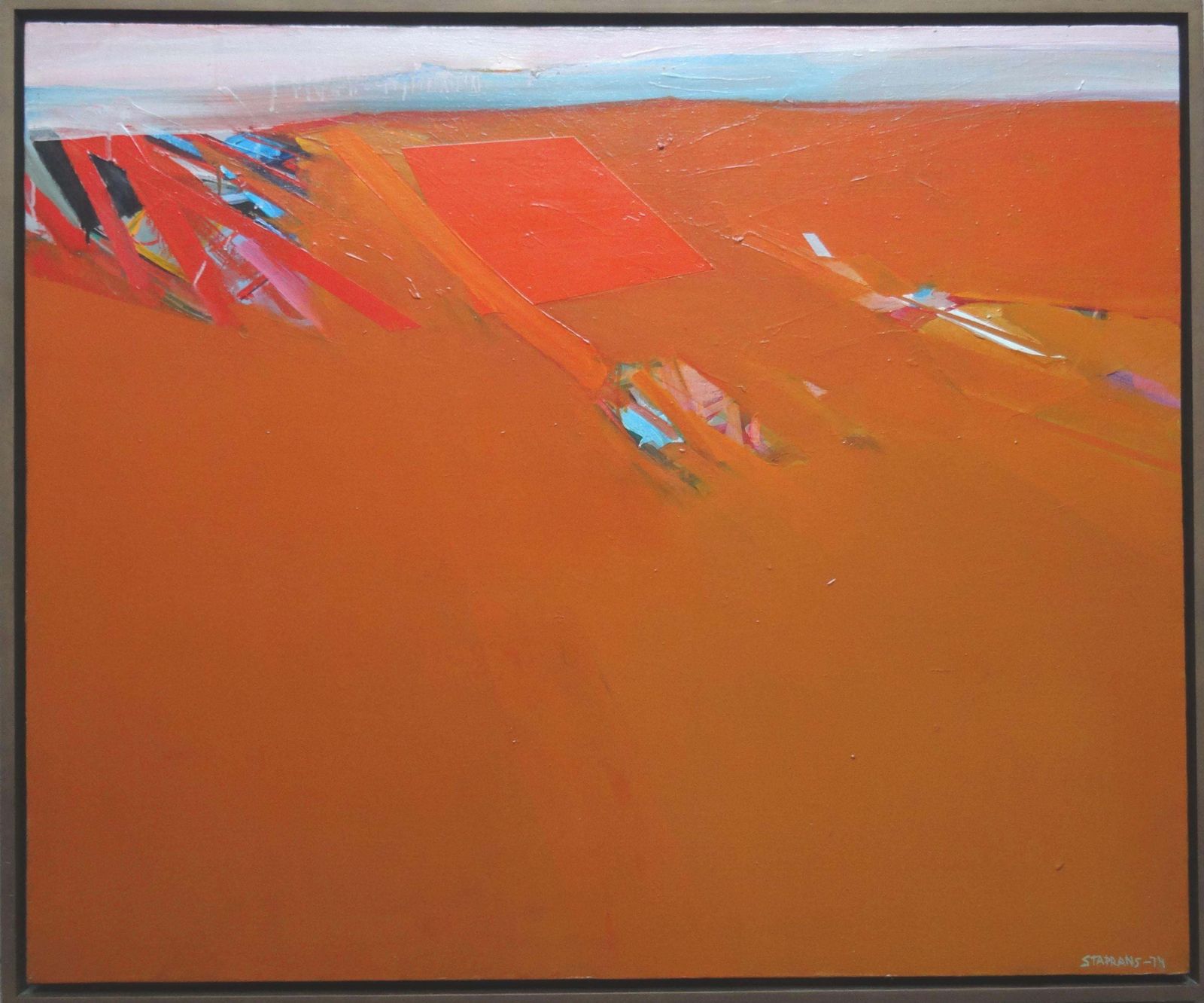 Raimonds Staprans  Desert 1974 Oil On Canvas photo furniture