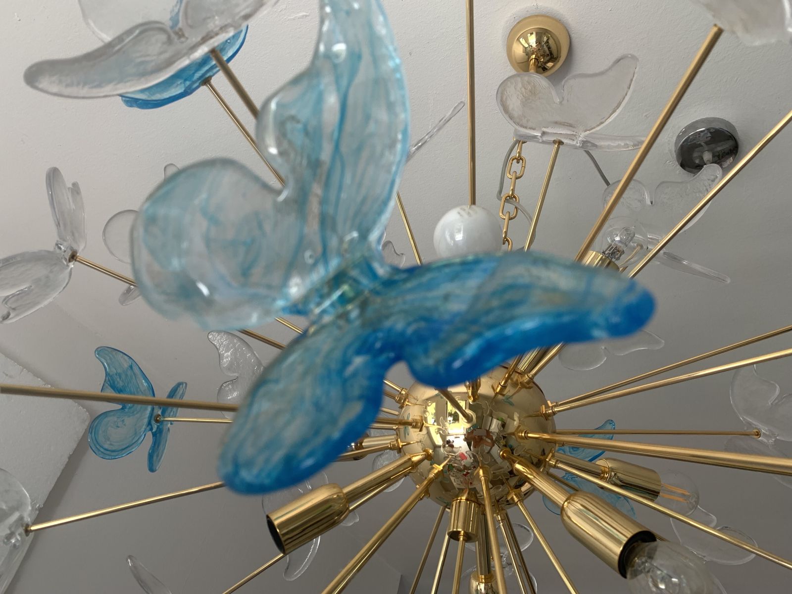 Butterfly Chandelier Sputnik Murano Glass Italian Handmade photo buy