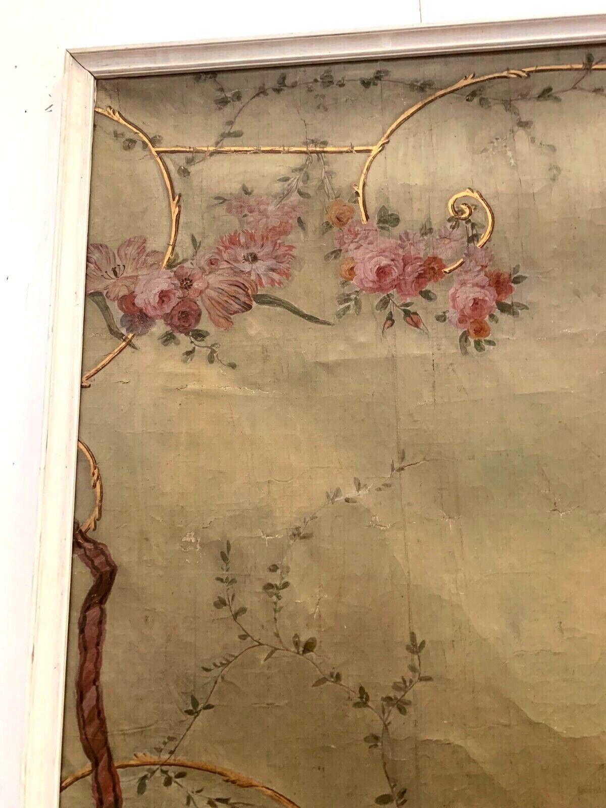 Painting On Canvas Decorated With A Scene In The Antique Style 19th Century Decorative Panel photo for sale