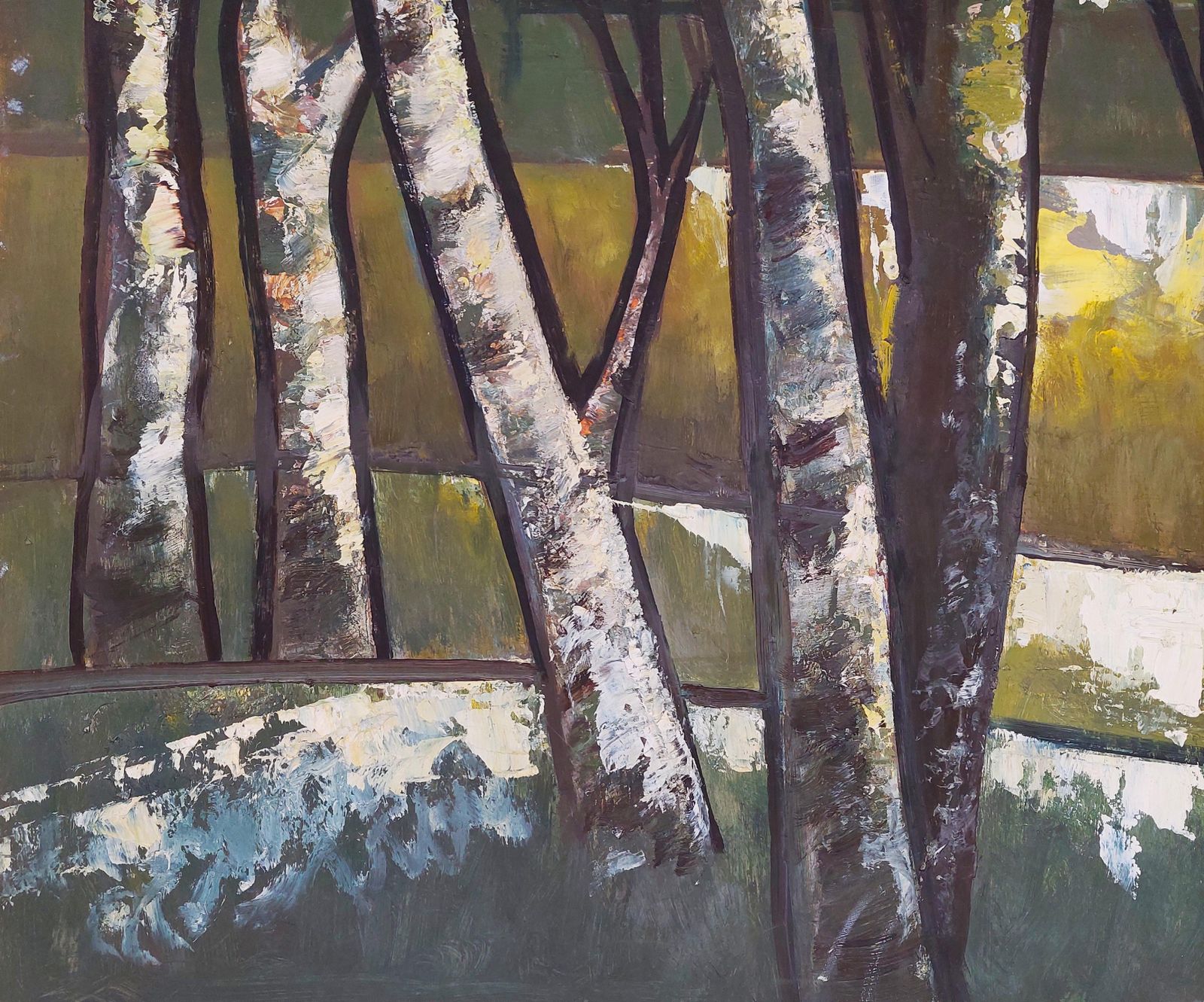 Laimdots Murnieks Wind Gestures.  Oil On Cardboard. 1996 photo Art