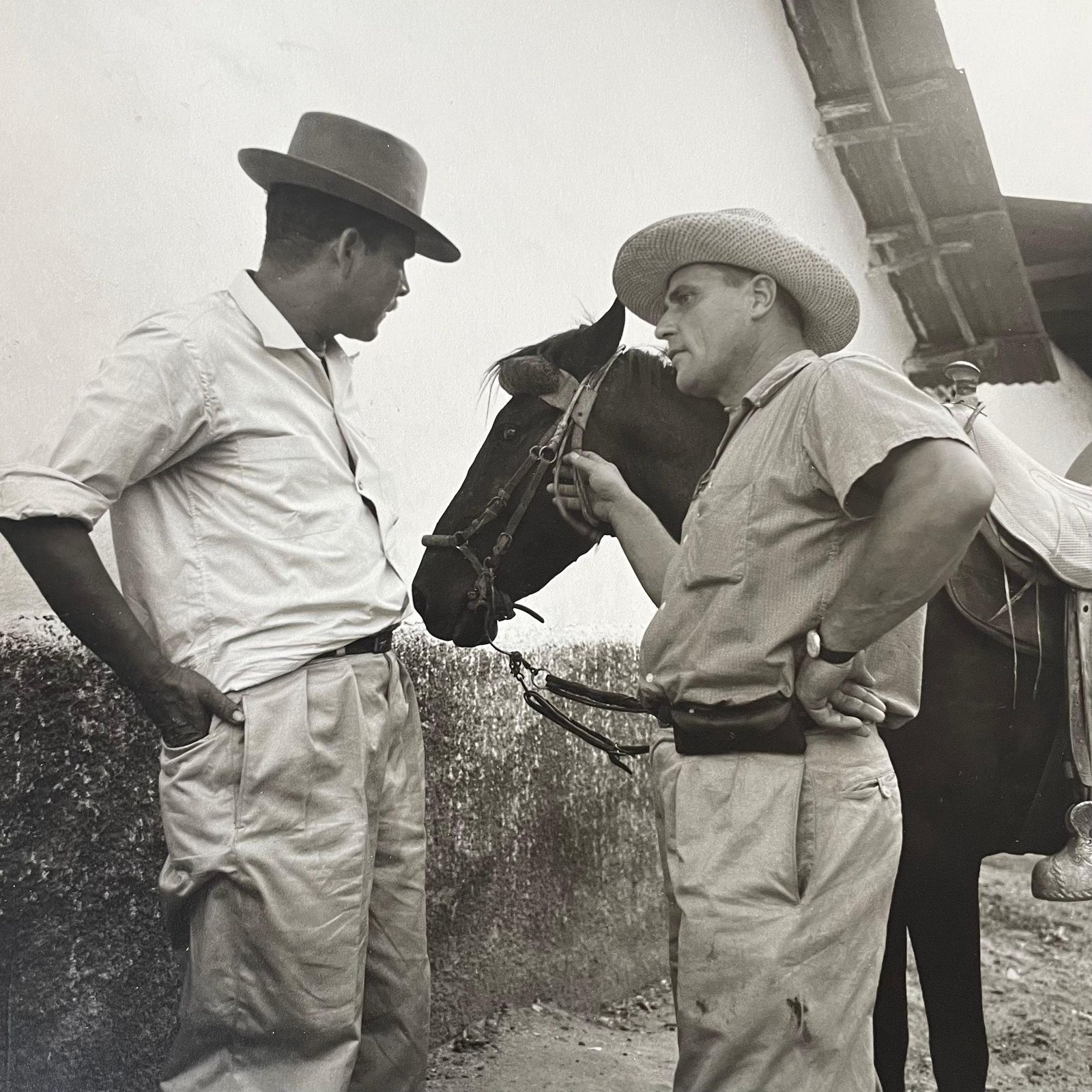 Hanna Seidel Colombian Farmer, Horse, Black And White Photograph, Circa 1960s