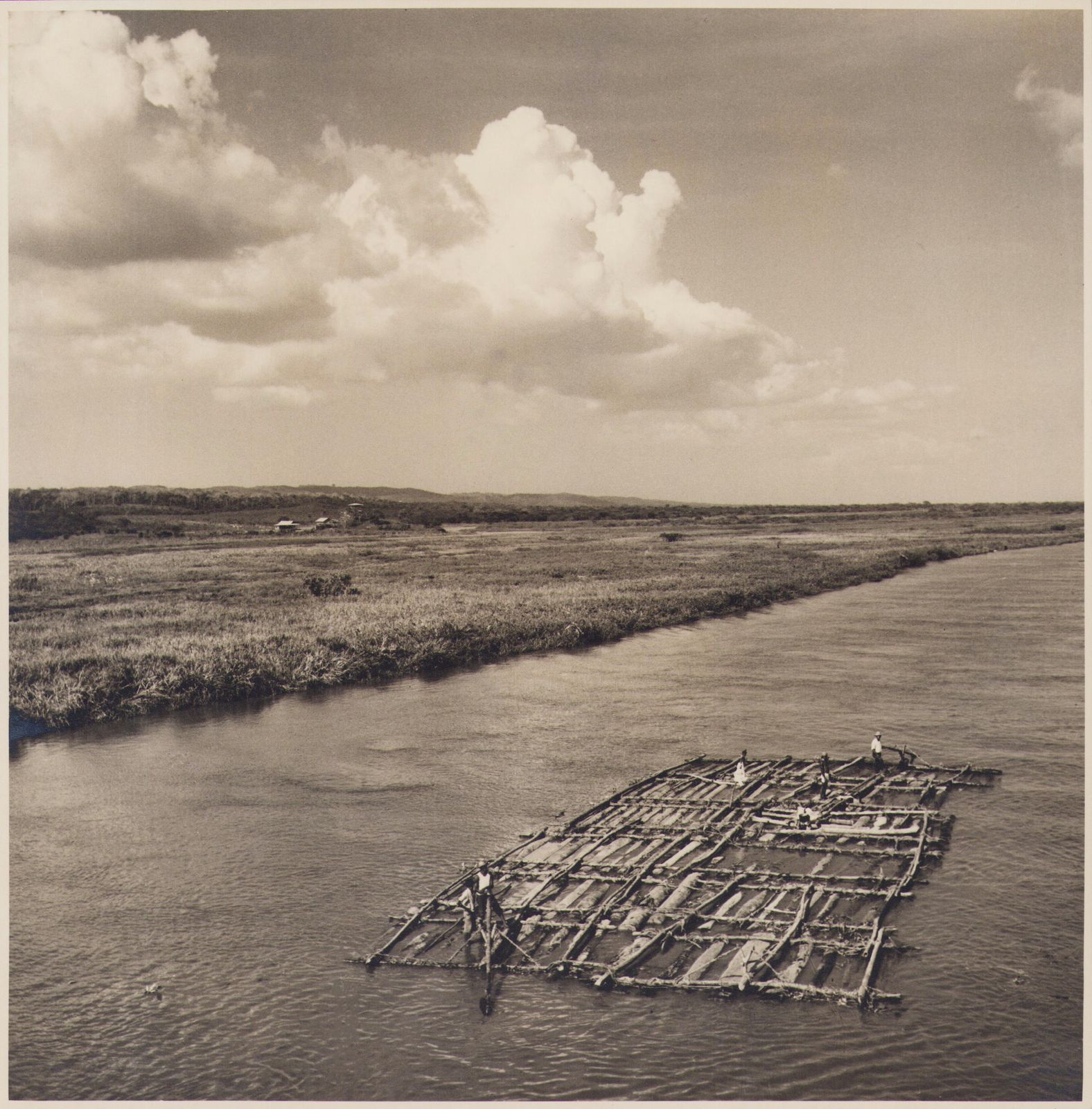 Hanna Seidel Colombia, River, Canal, Black And White Photograph Circa 1960s