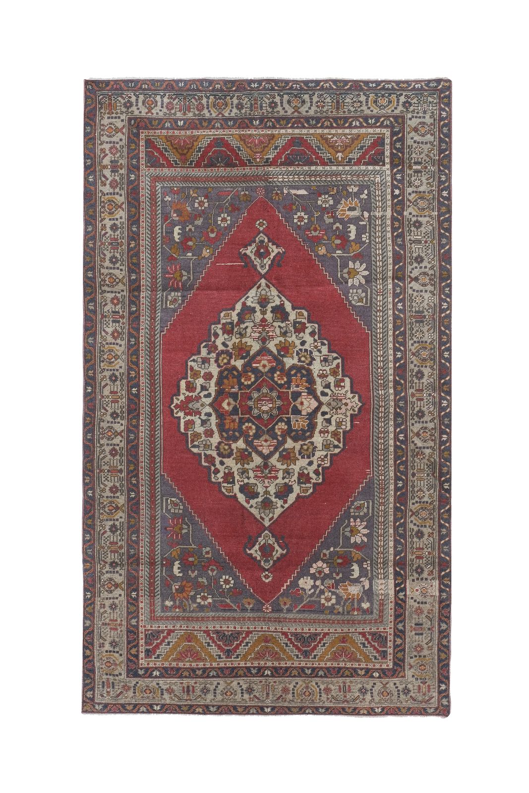 1960s Vintage Turkish Konya Taspinar Rug With Venetian Renaissance Style