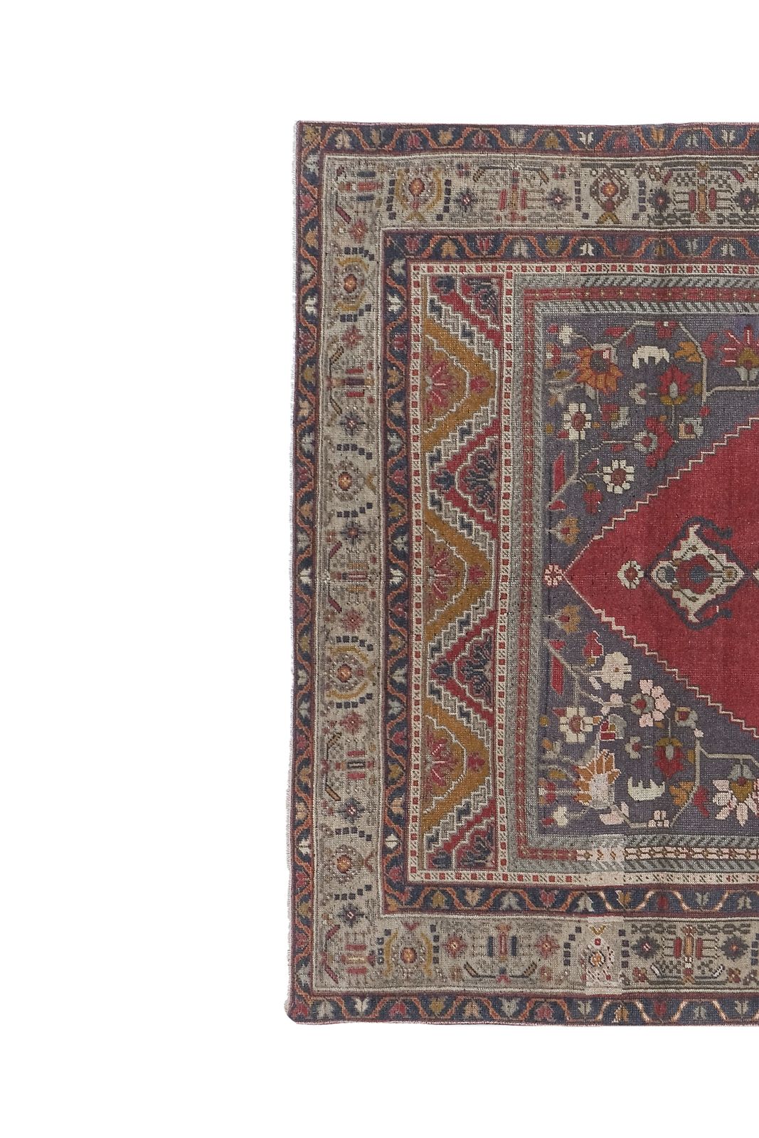 photo for sale 1960s Vintage Turkish Konya Taspinar Rug With Venetian Renaissance Style