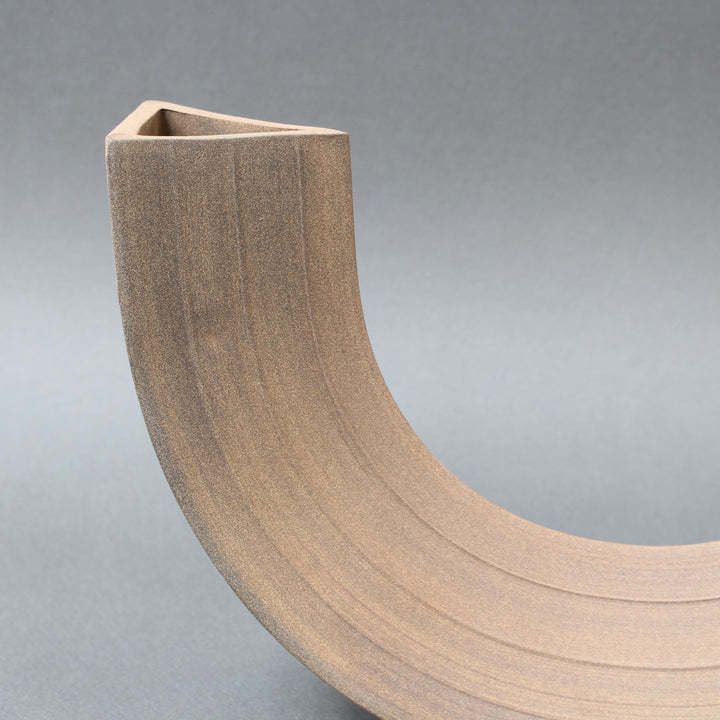 Italian Industrial Style Ceramic Vase  Sculpture By Alessio Tasca Circa 1980s photo vintage