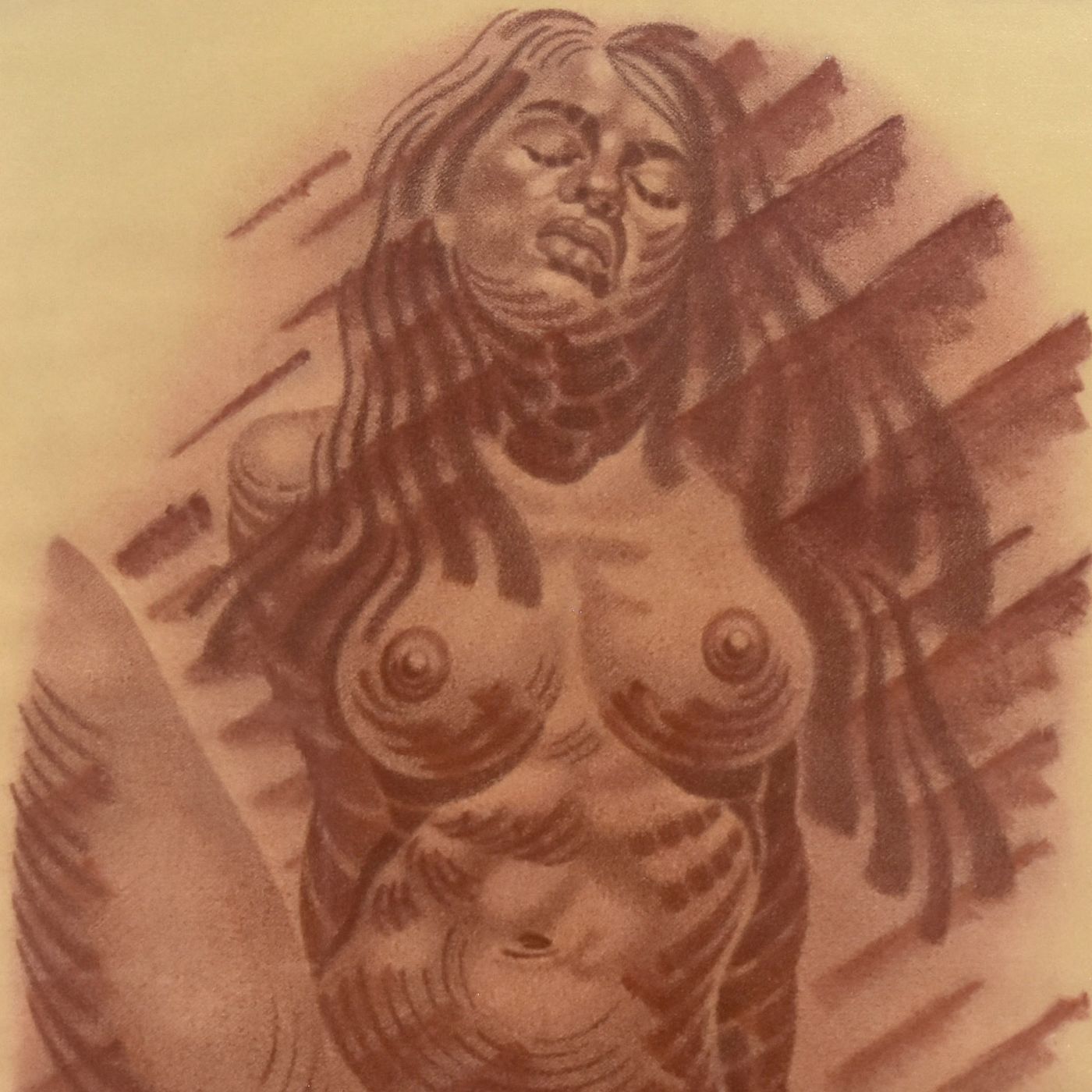 Woman In Charcoal And Sanguine French School Martinez photo for sale