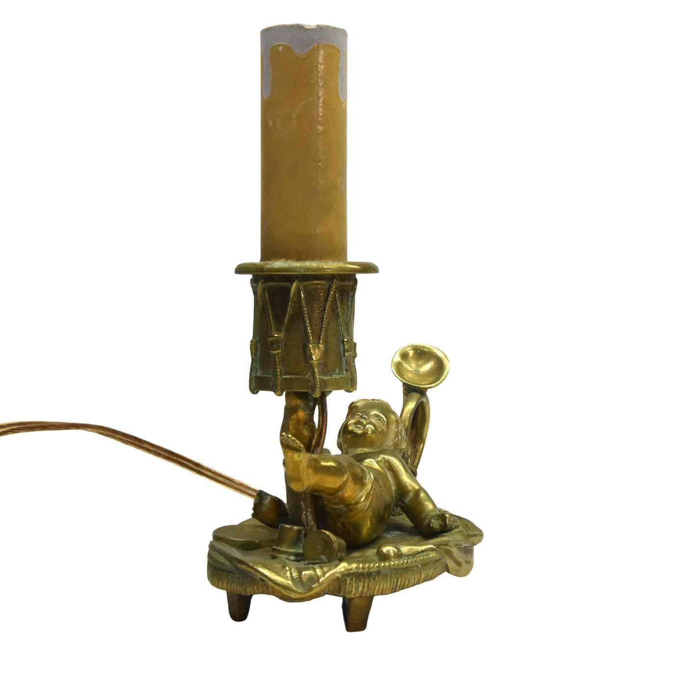 Hand Candlestick In Bronze Napoleon III Theme Of The Circus photo furniture