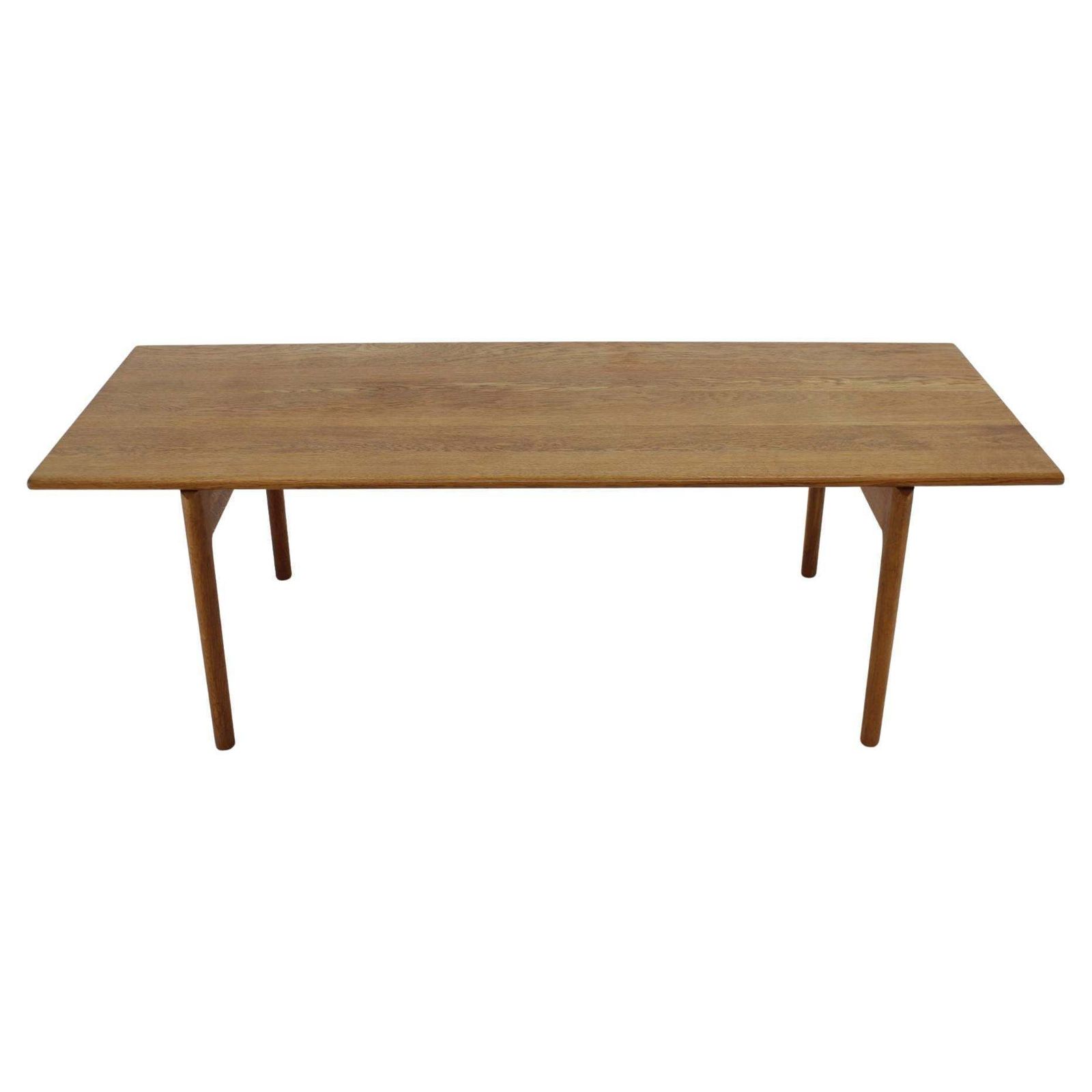 1960s Hans J Wegner Solid Oak Coffee Table 'At 15' For Andreas Tuck, Denmark