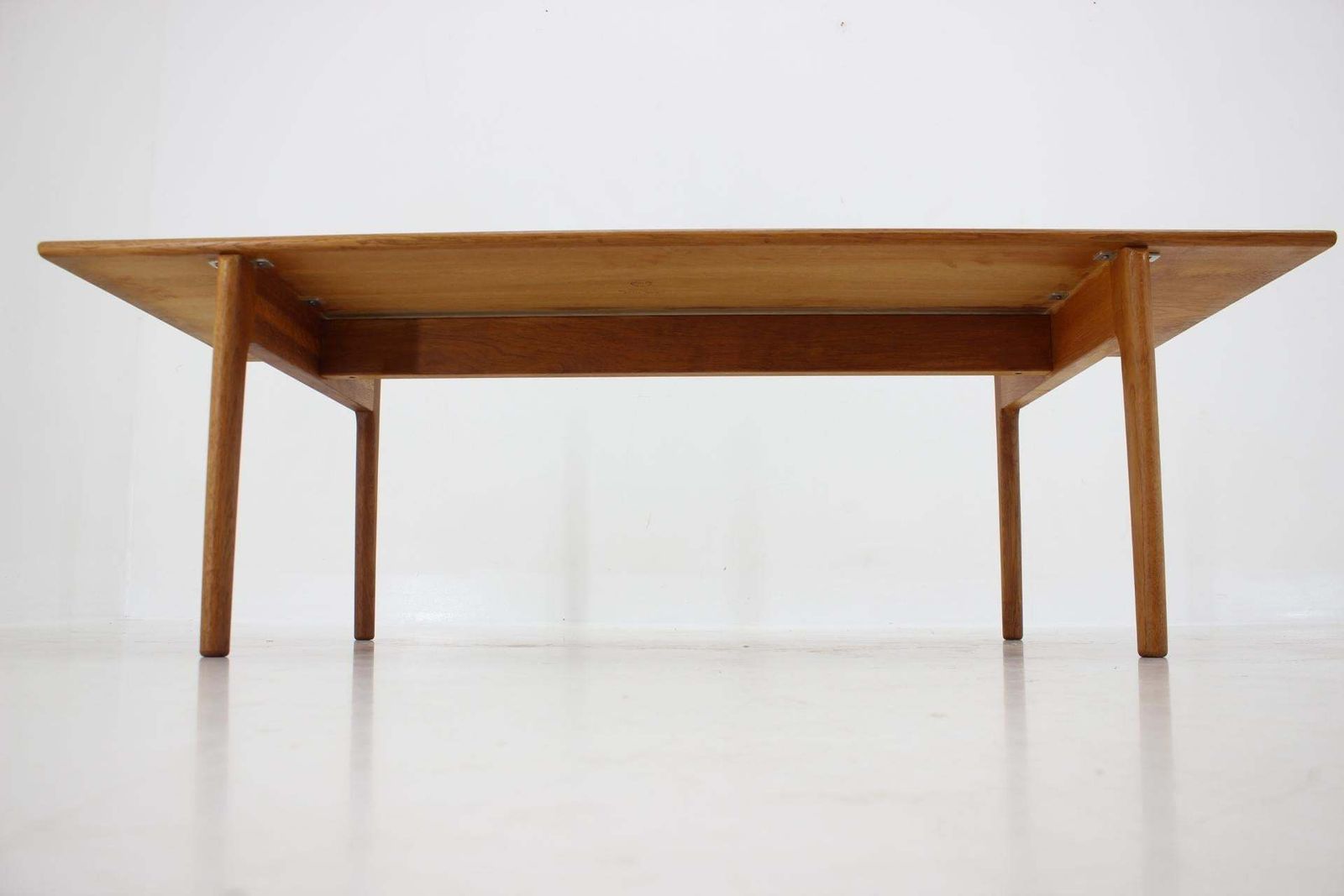 photo furniture 1960s Hans J Wegner Solid Oak Coffee Table 'At 15' For Andreas Tuck, Denmark