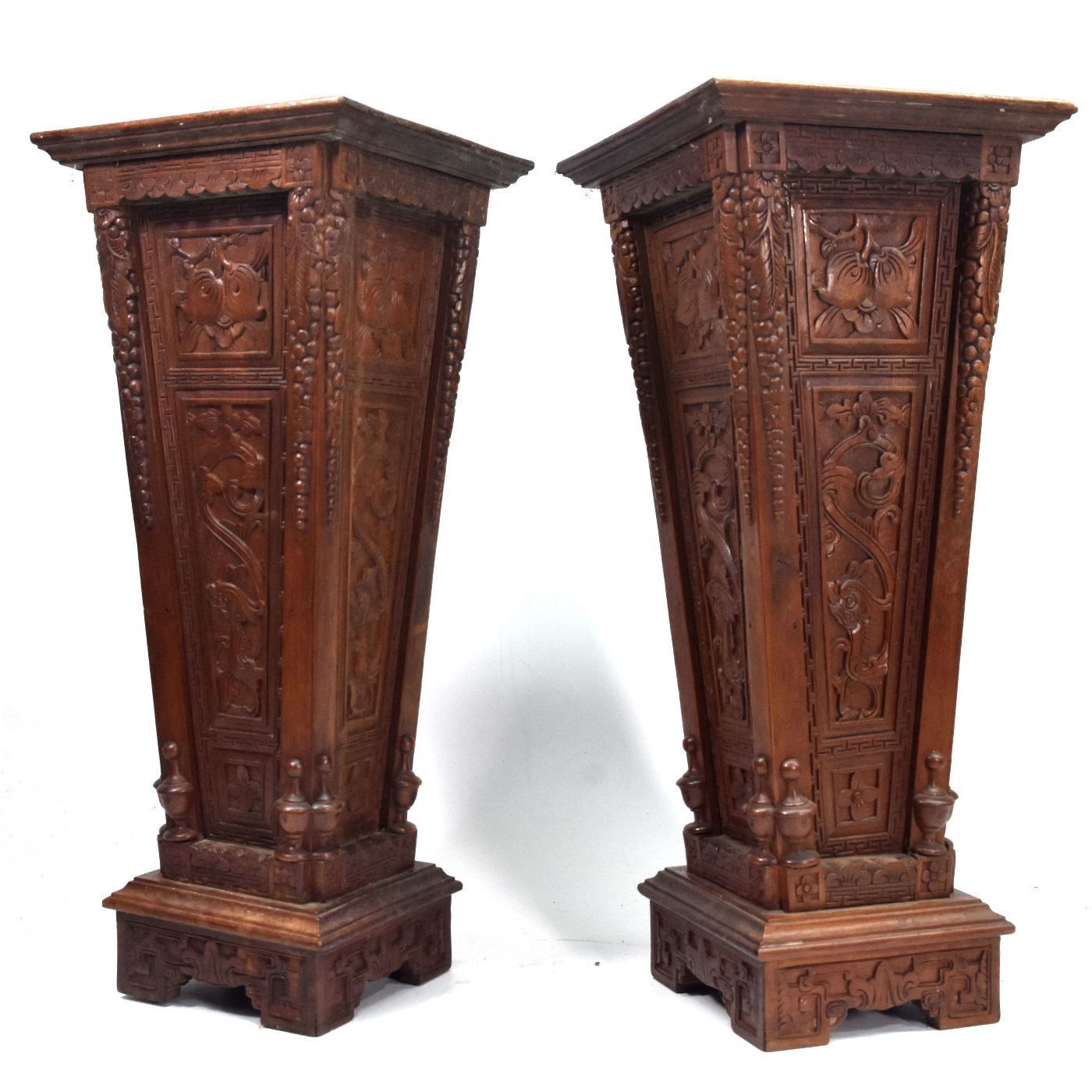 Pair Of Small Rosewood Display Stands photo for sale