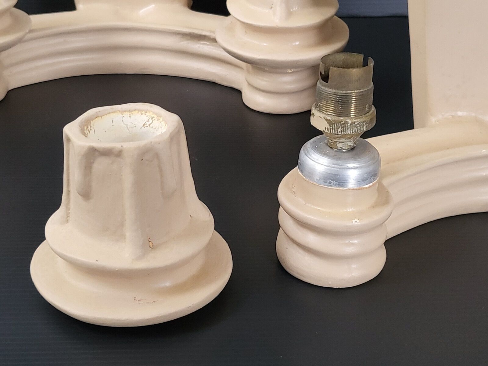 Superb Pair Of Vintage 1940 Plaster Wall Lights 40s 1940s 40s photo 321.0