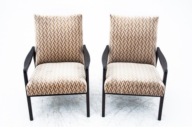 Pair Of Vintage Armchairs, Poland, 1960s. After Renovation. photo Furniture