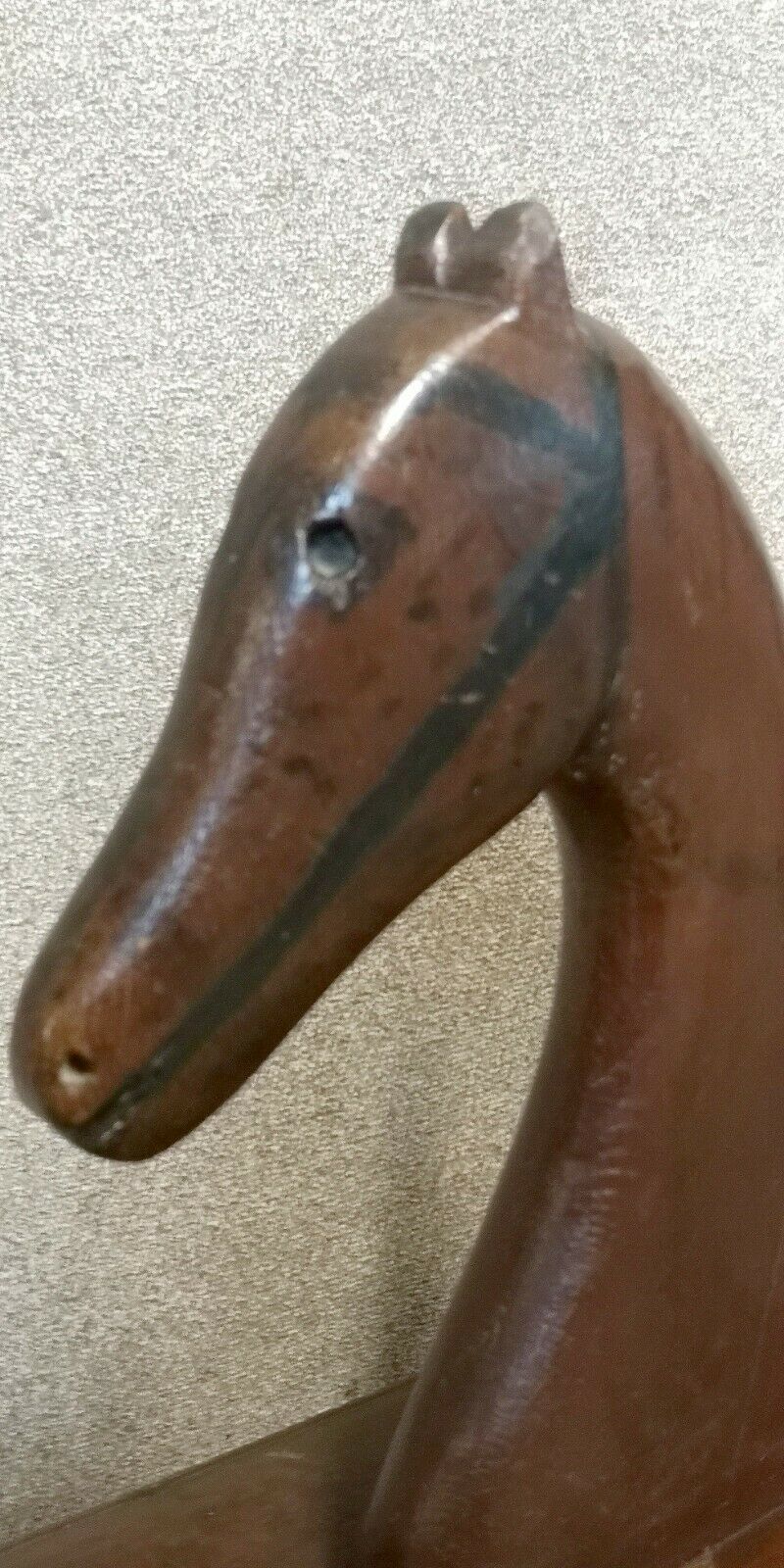 photo vintage Folk Art Rocking Horse Circa 1880