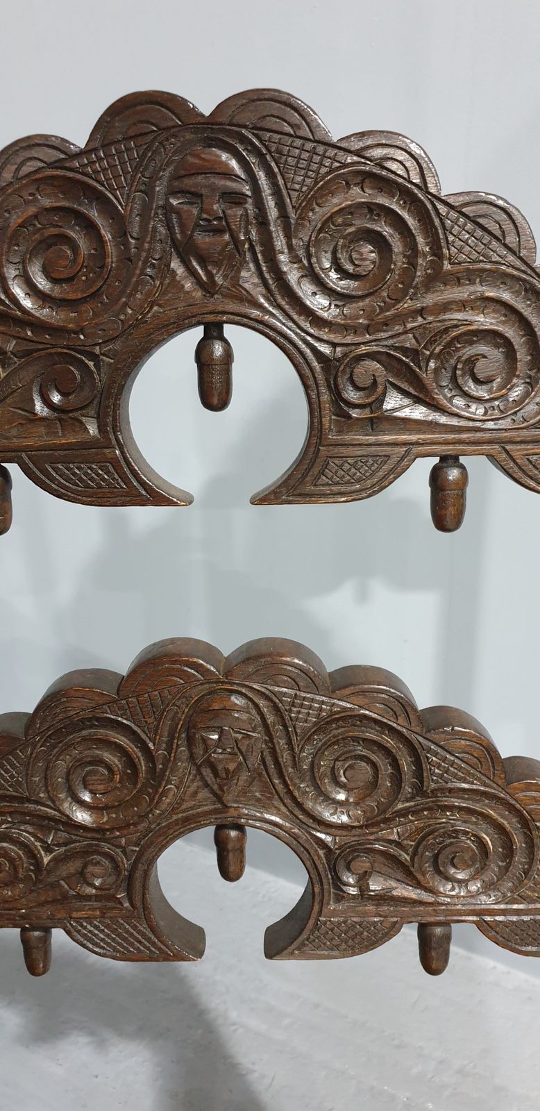 Lovely Pair Carver Hall Chairs photo vinterior