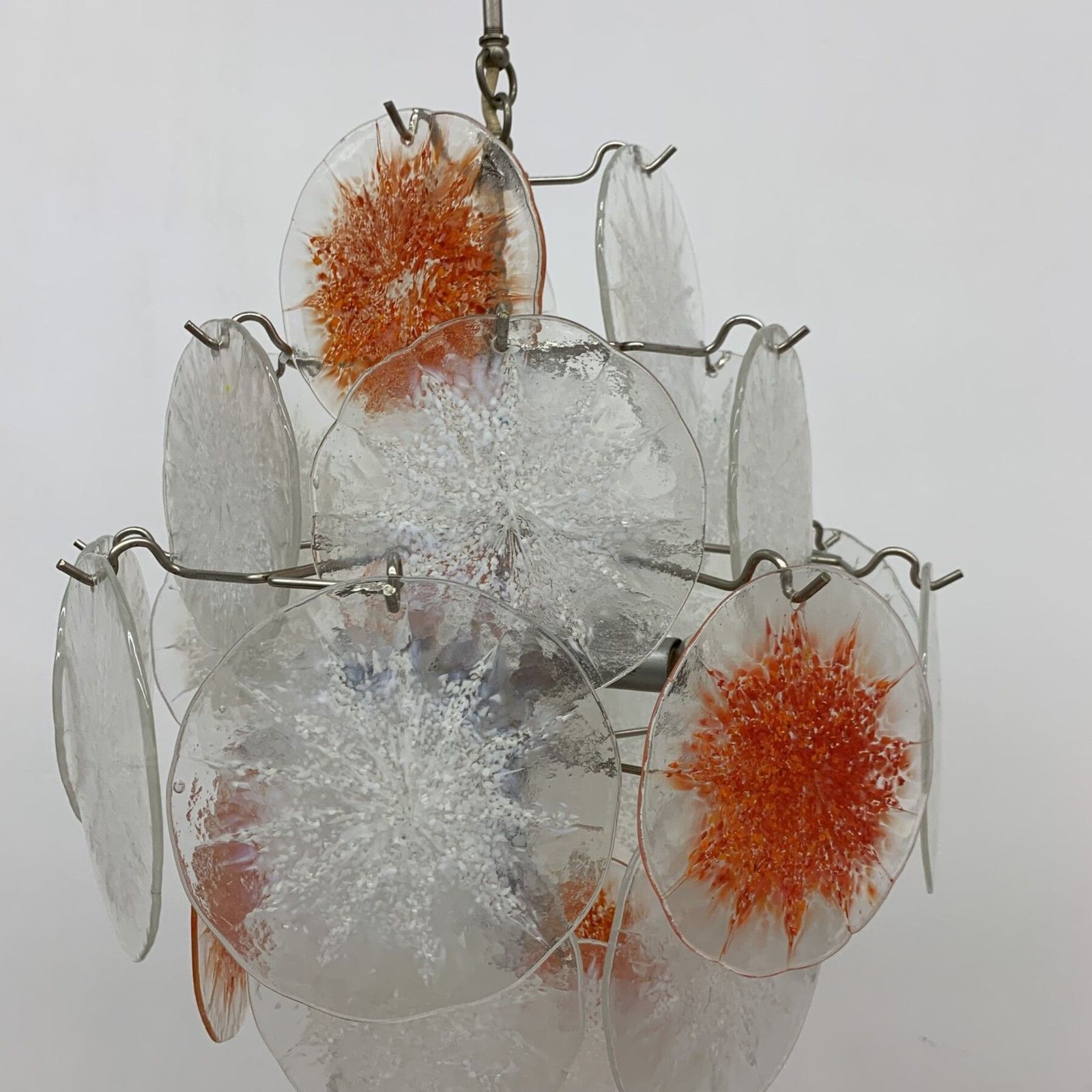 Mid Century Design Glass Disc Chandelier By Vistosi, 1970s photo 4805.0