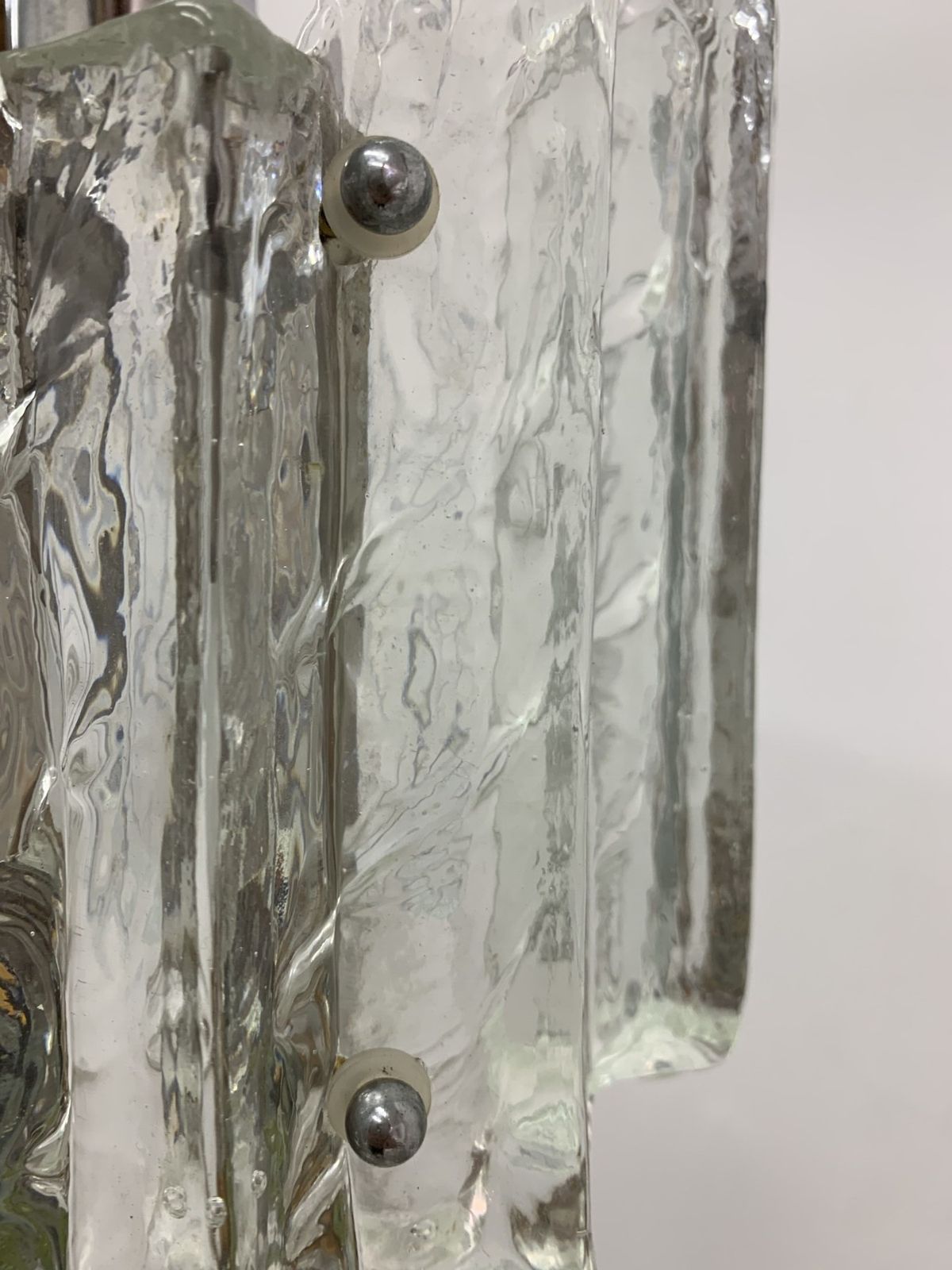 Hanging Lamp In Frosted Ice Glass By J. T. Kalmar For Kalmar Franken Kg, 1960s photo Lighting