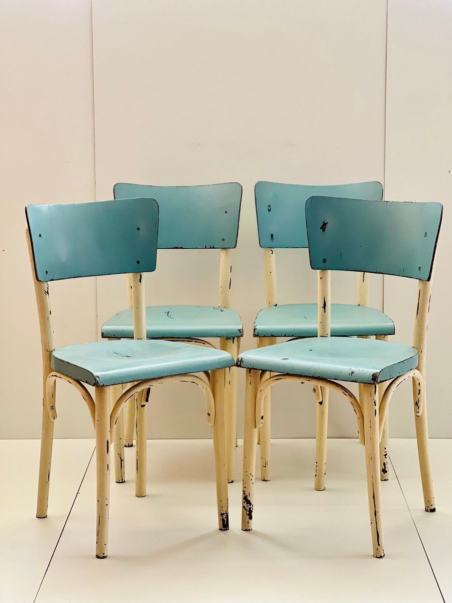 photo for sale Eetkamerstoelen Van Ton, Ca. Jaren 1960, Set Van 4
