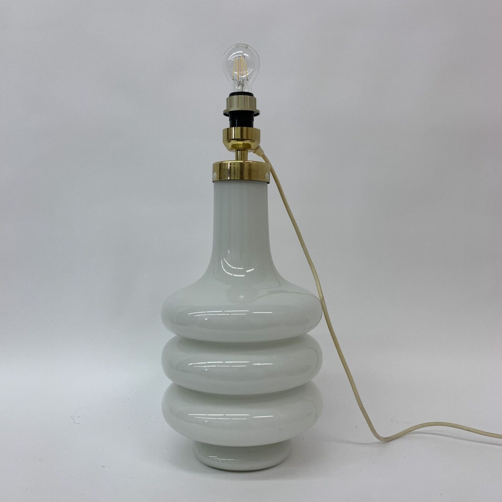 Mid Century Design Vloer /Tafellamp Van Verlicht Glas, Jaren 1970 photo 801.04