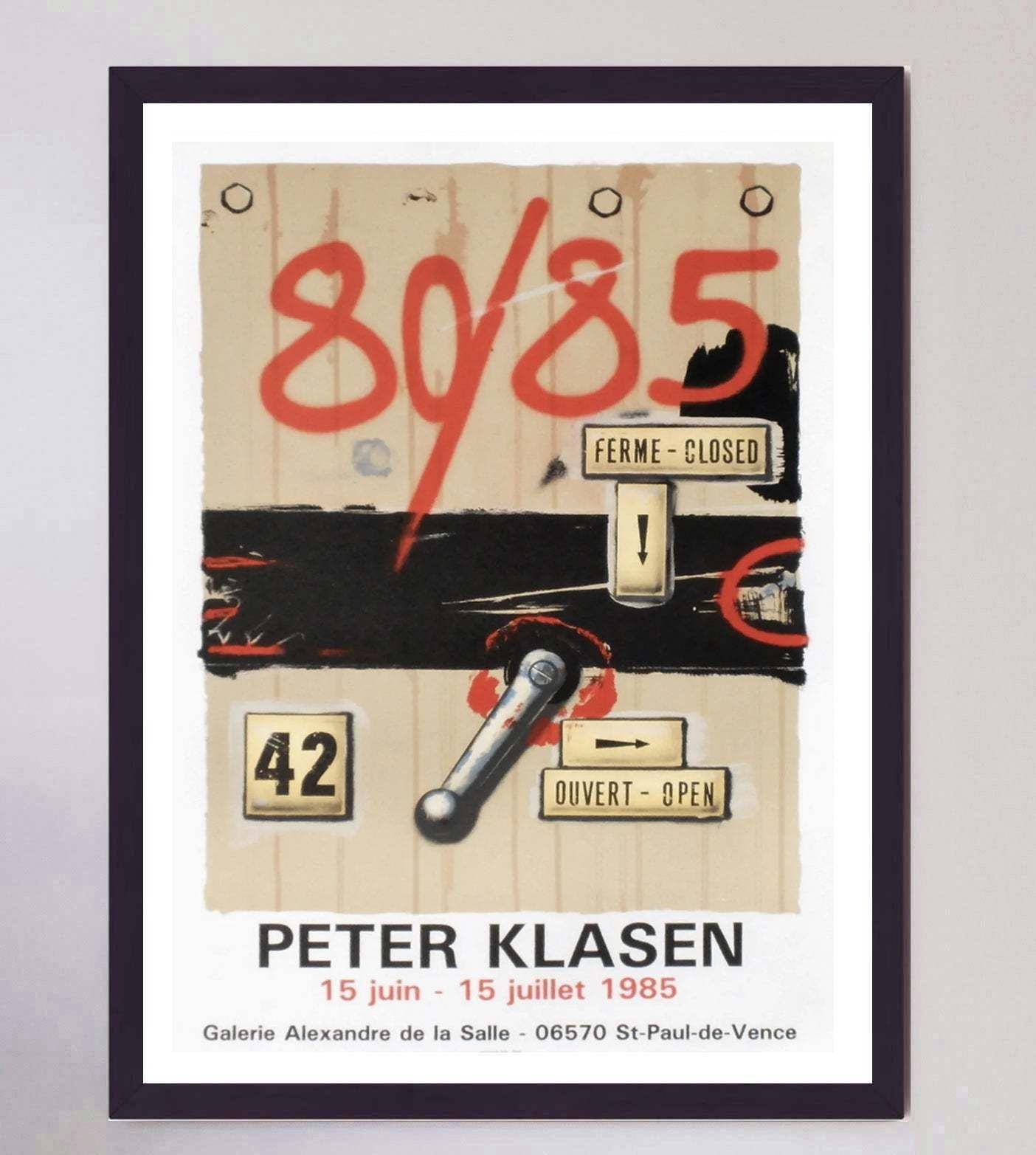 Peter Klasen   Galerie Alexandre De La Salle  Original Vintage Poster photo furniture
