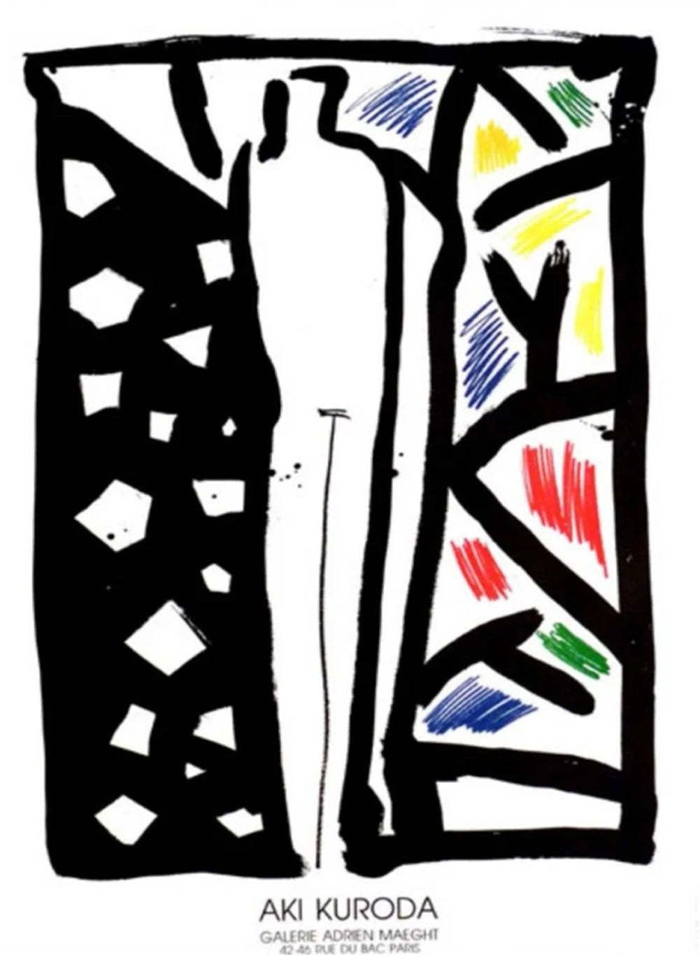 Aki Kuroda   Galerie Maeght Original Vintage Poster