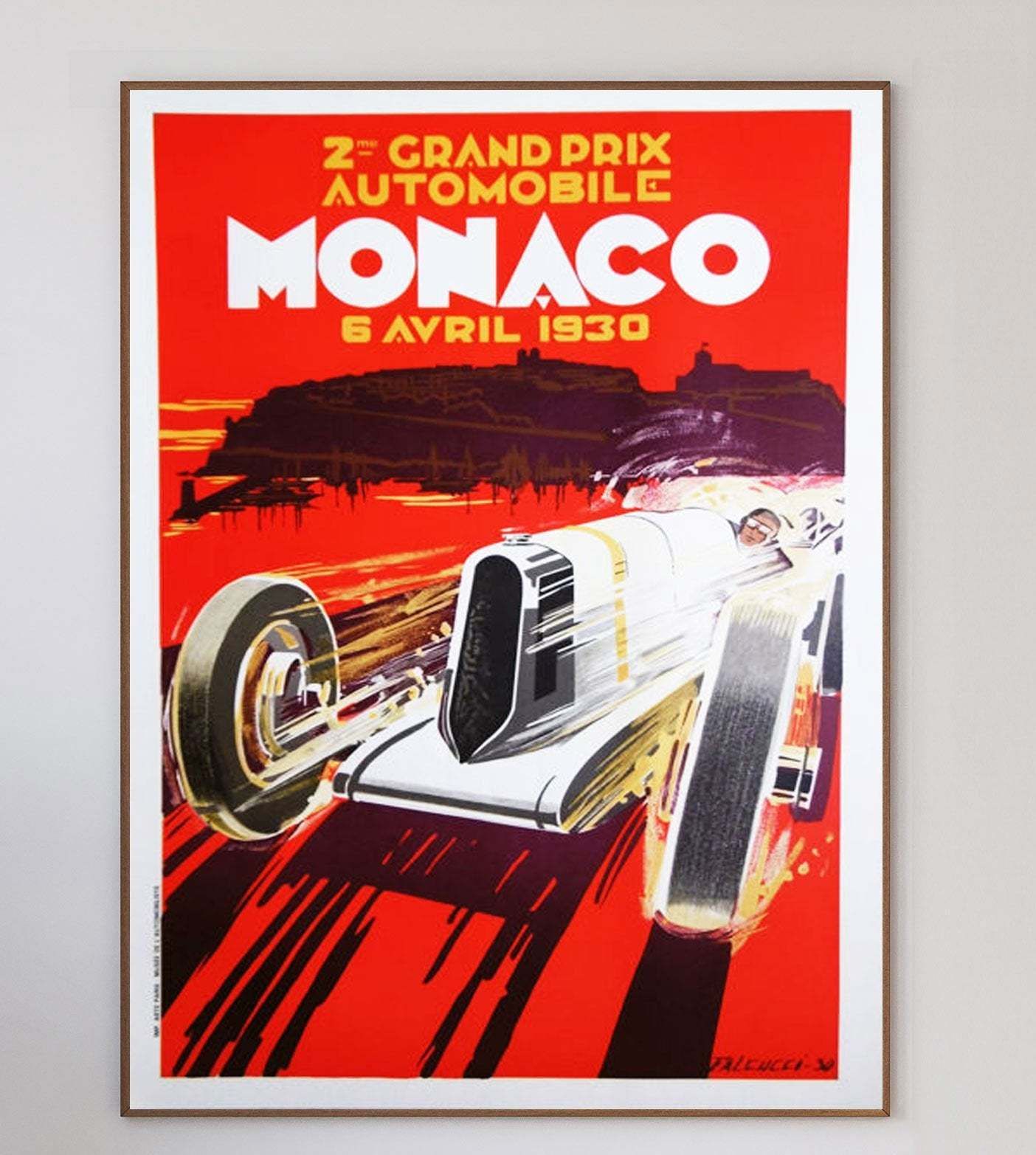 1930 Monaco Grand Prix Original Vintage Poster photo 336.0