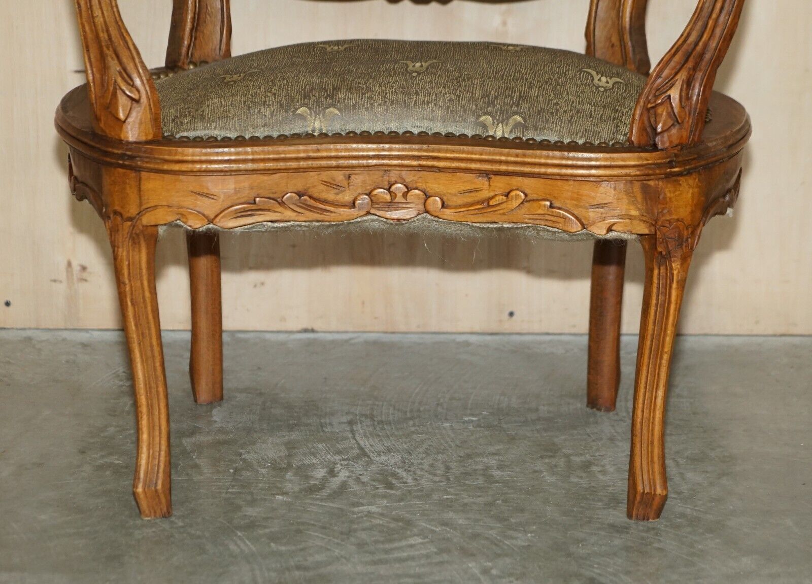 Antique Pair Of Napoleon III Circa 1890 Bergere Armchairs & Matching Table photo 2850.0