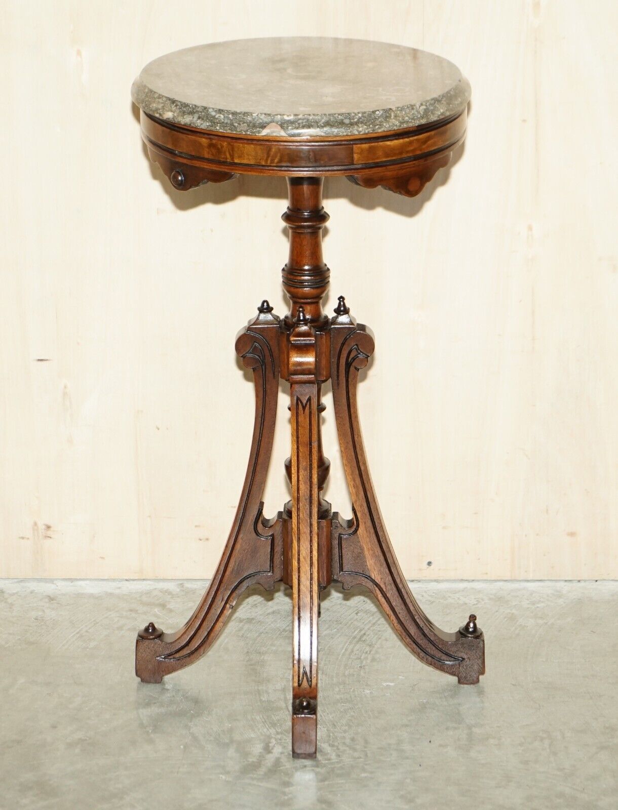 Editors Choice Most Popular Fossil Marble Top Antique Side End Lamp Wine Table photo furniture