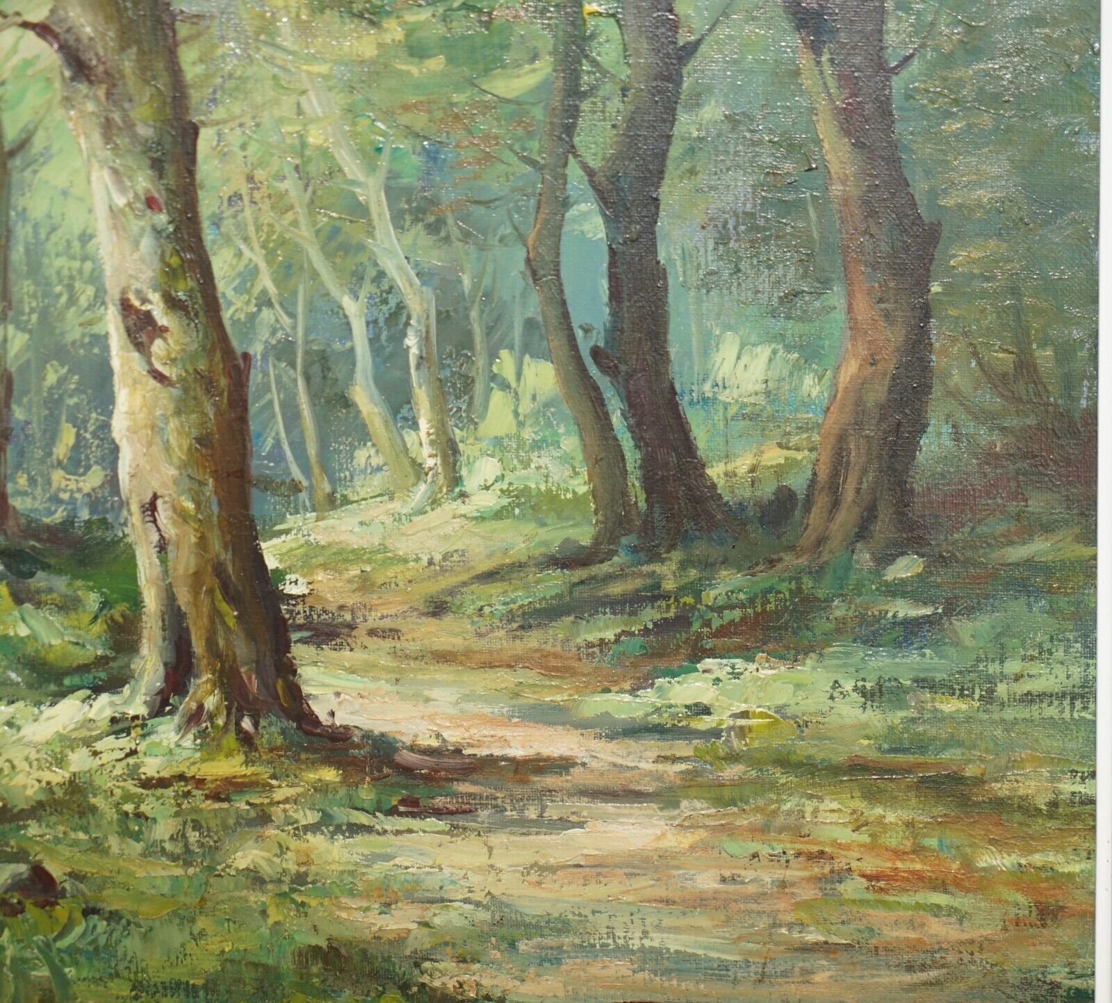 photo for sale Antique Flemish Oil Painting Signed Faure Van Overbroek Circa 1880 Rural Scene