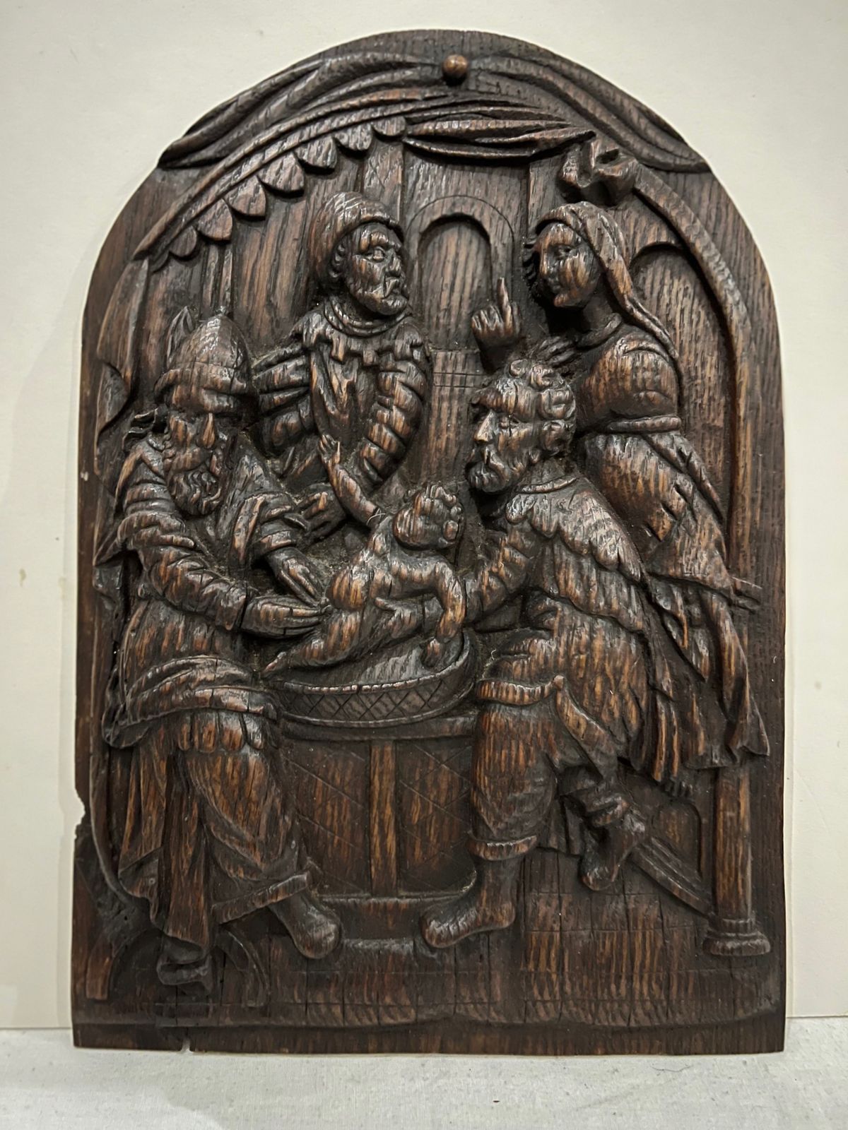 Carved Panel Of The Circumcision Of Christ C1580 1610