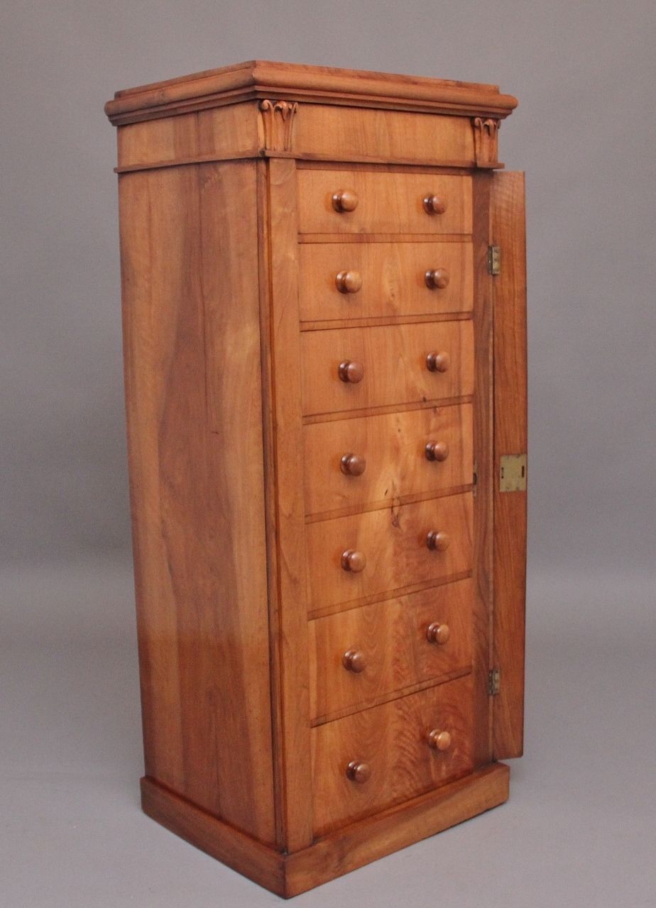 Early 19th Century Antique Regency Walnut Wellington Chest photo Furniture