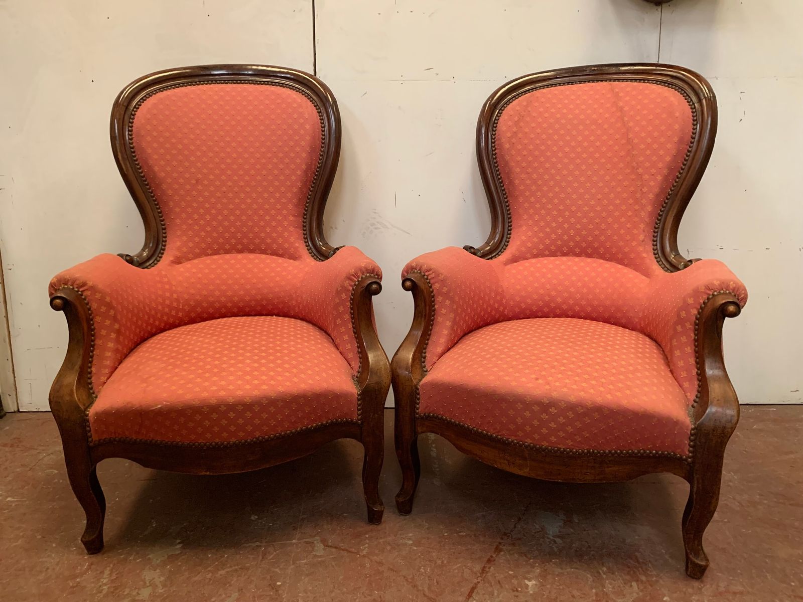 Pair Of Louis Philippe Armchairs In 19th Century Mahogany photo furniture