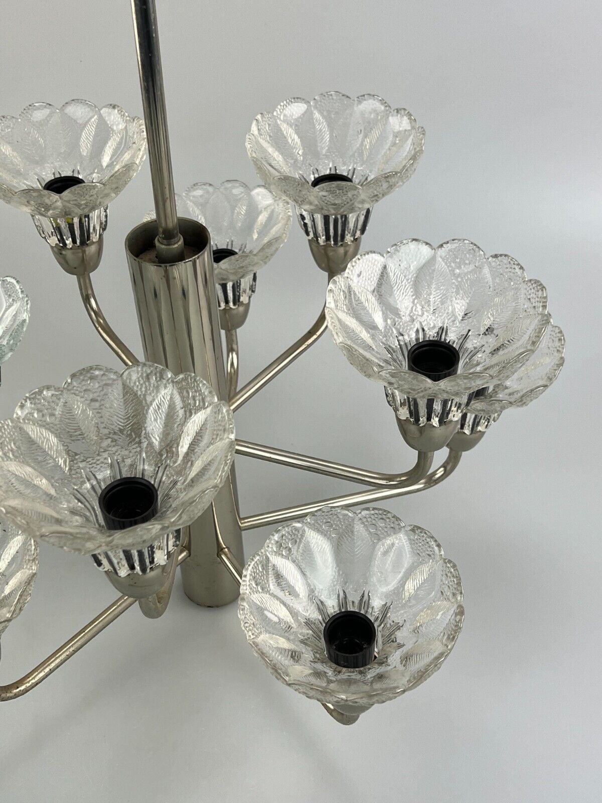 60s 70s Lamp Fixture Ceiling Lamp Chandelier Chandelier Glass Space Age photo vinterior