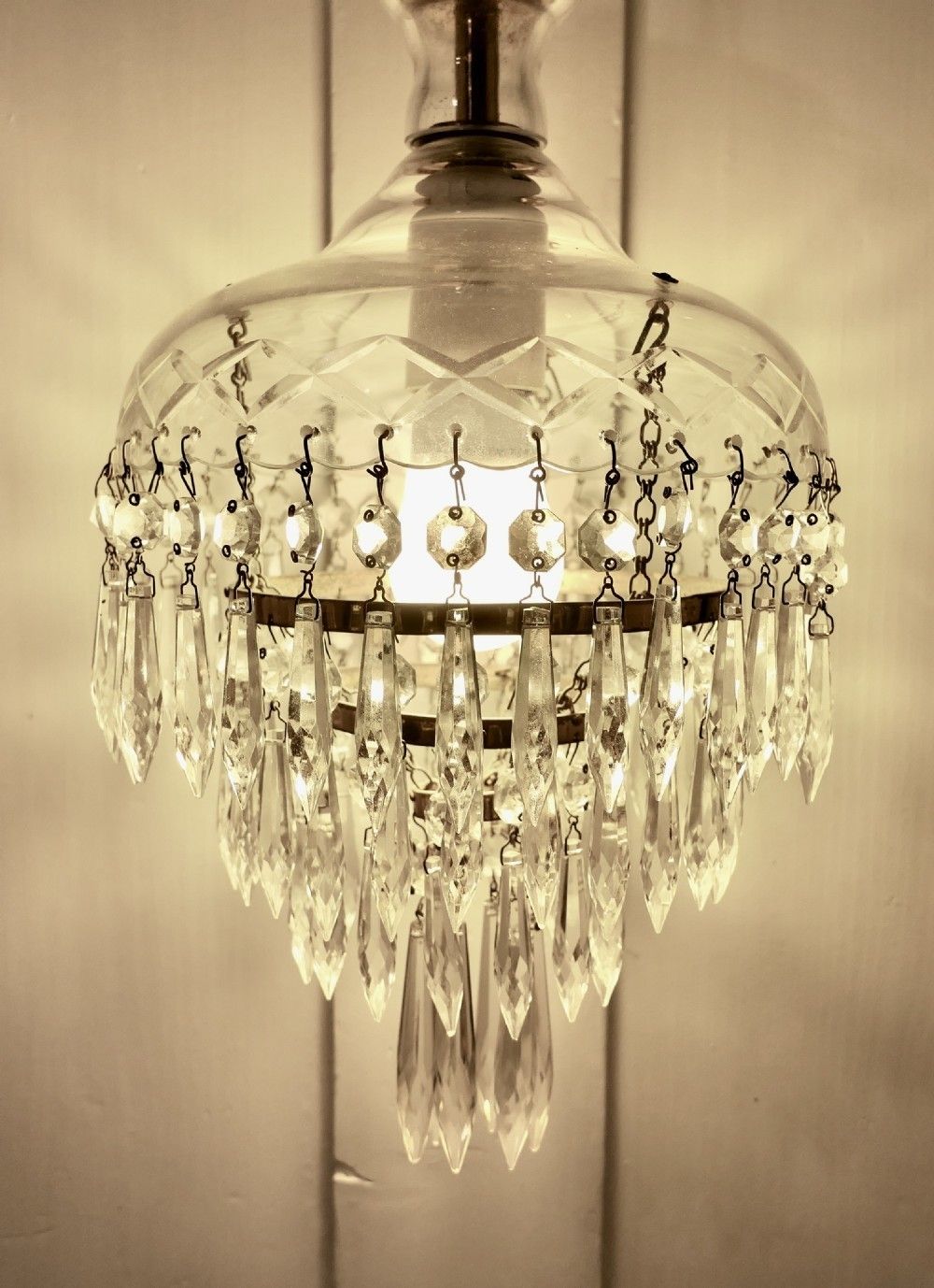 Large French Waterfall Crystal Chandelier photo Lighting
