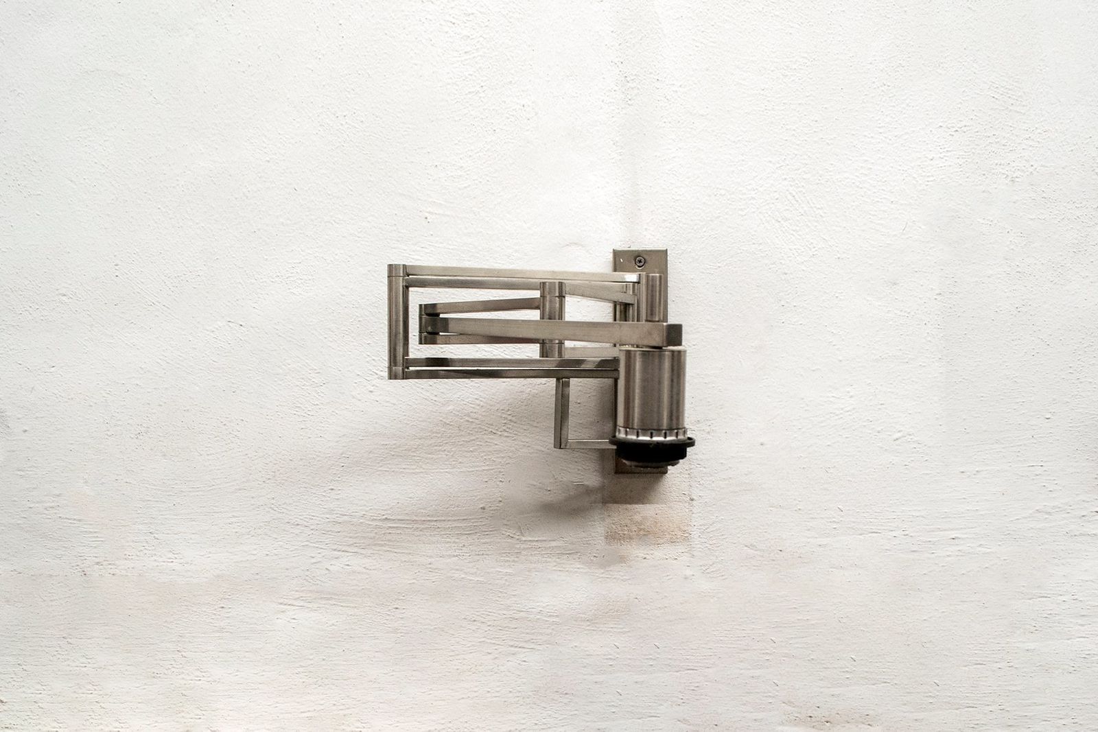 Steel Wall Lamp By Goffredo Reggiani For Reggiani Italy 1970s photo for sale
