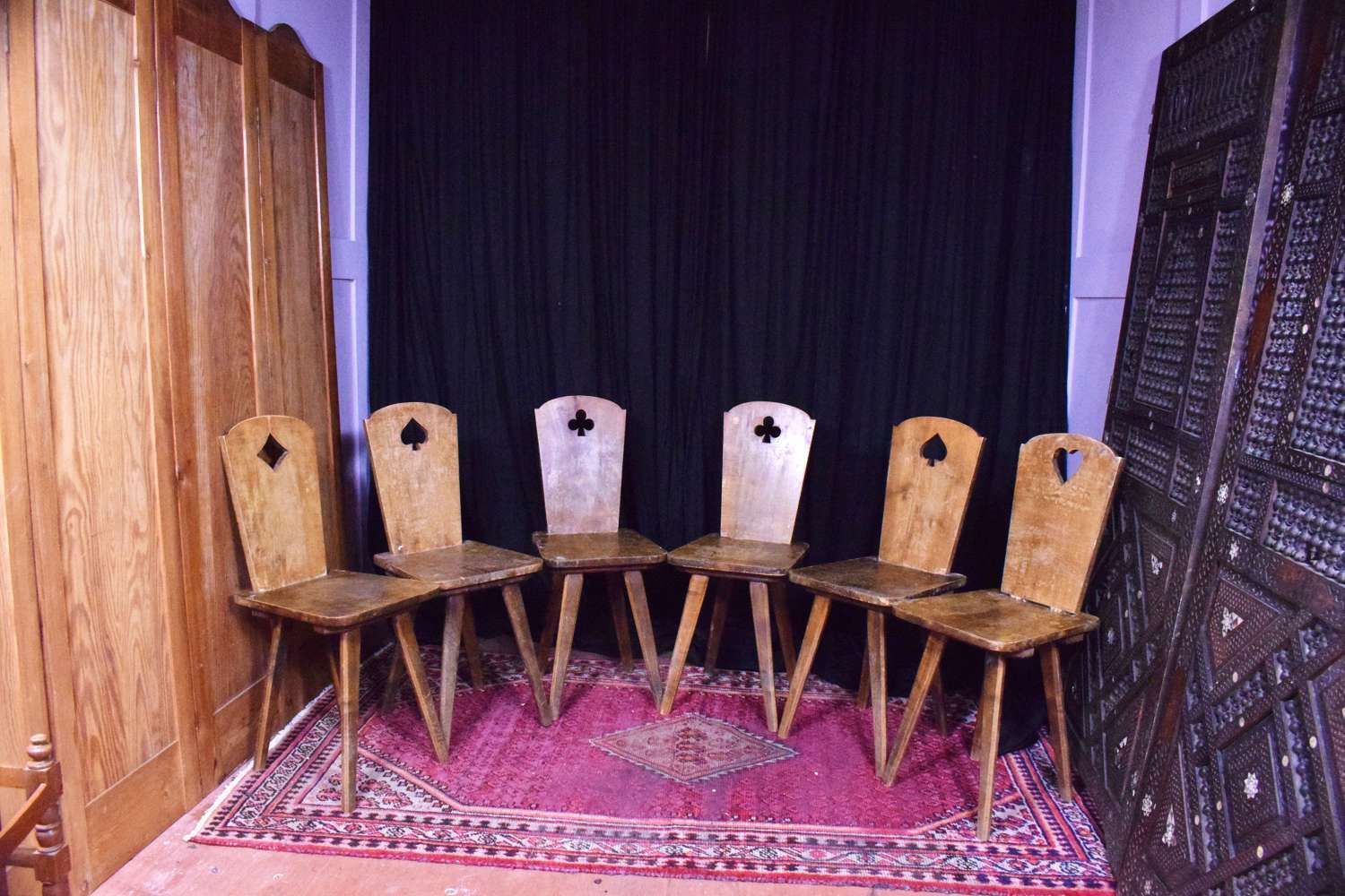 Rustic Scandinavian Children's Play Chairs, Set Of Six photo furniture