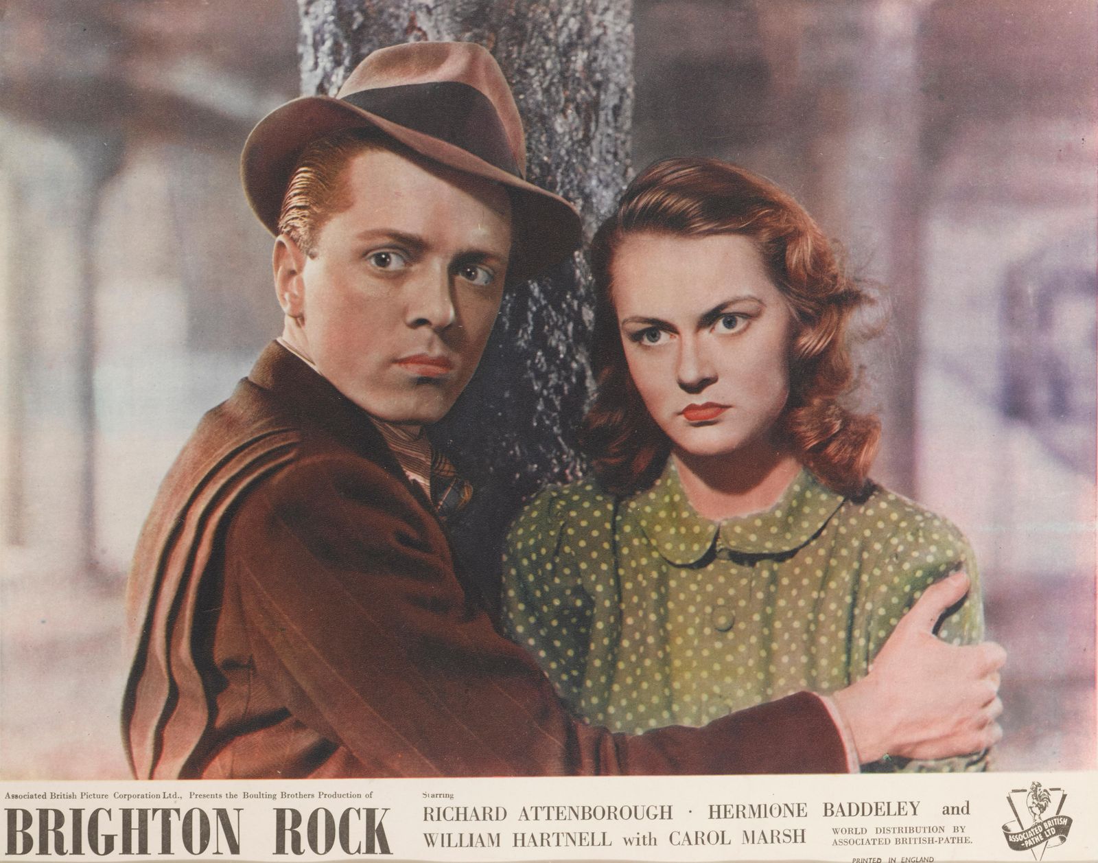 Original British Lobby Card For The 1948 Thriller Brighton Rock. photo Art