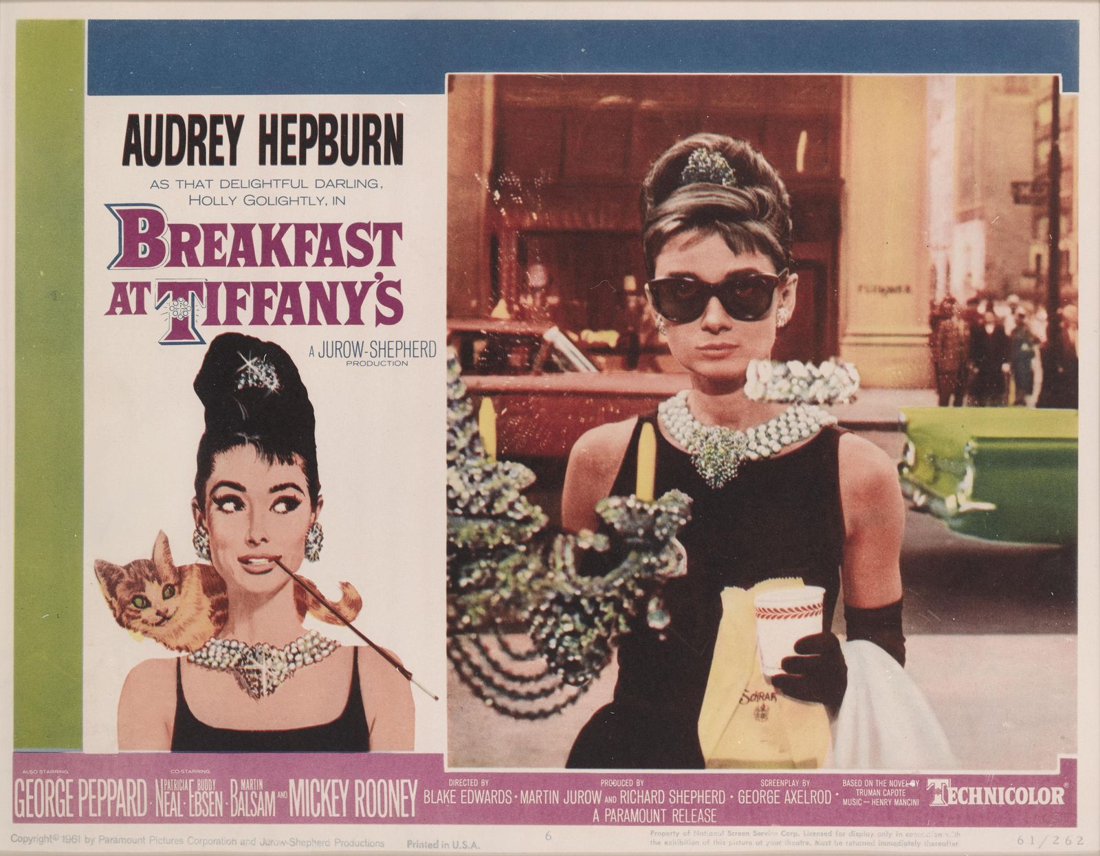 Original Us Lobby Card Number 6 Designed For The Legendary Breakfast At Tiffany's photo Art