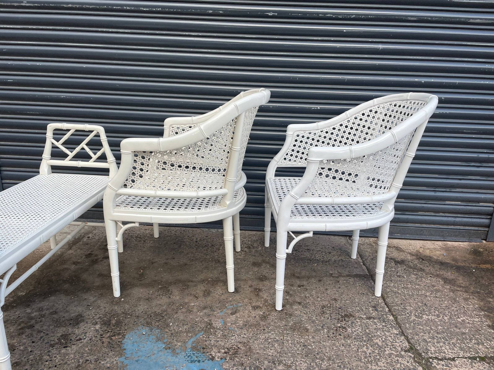 Pair Of Faux Bamboo Chippendale Style Chairs Tub Chairs photo 525.0