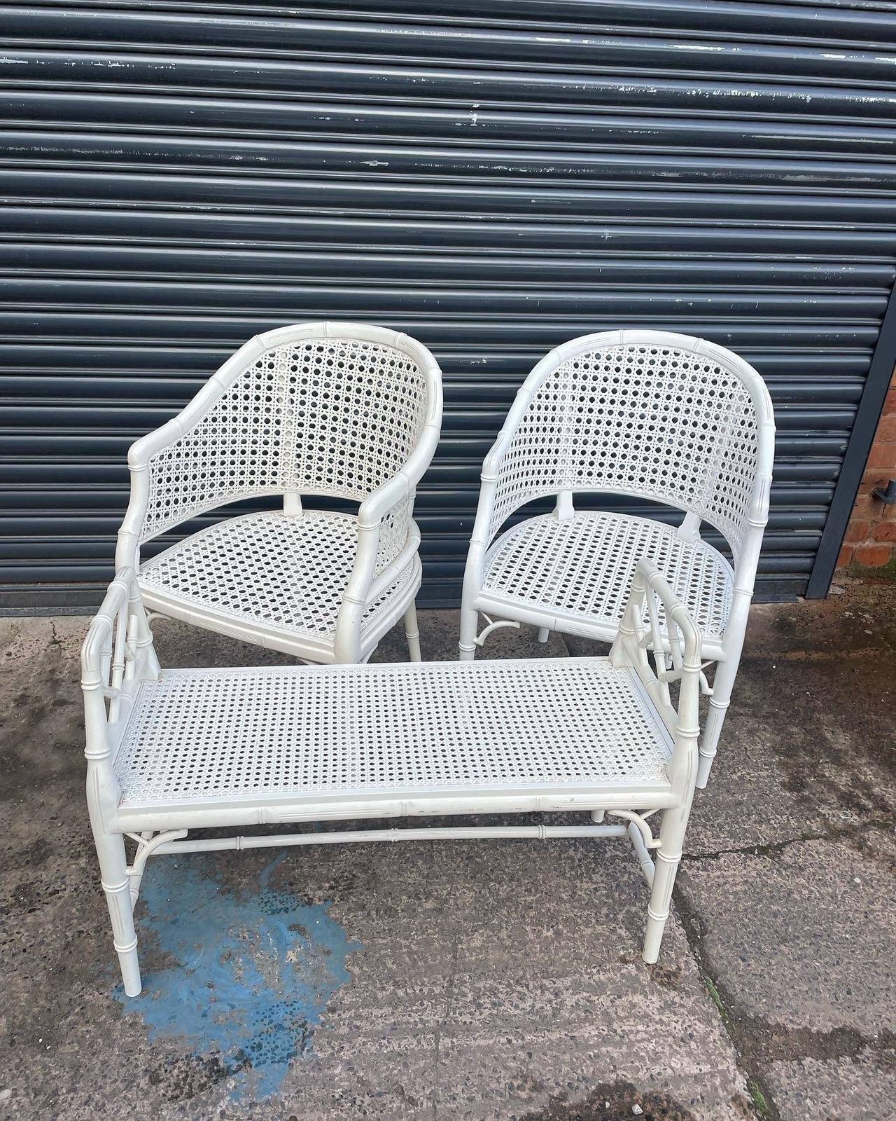 Pair Of Faux Bamboo Chippendale Style Chairs Tub Chairs photo buy