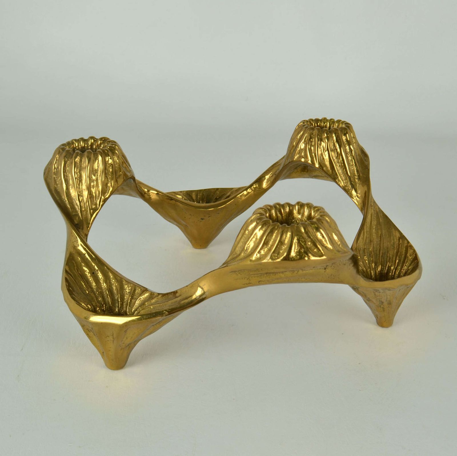 Large Organic Bronze Candelabra For Six Candles photo Home Decor
