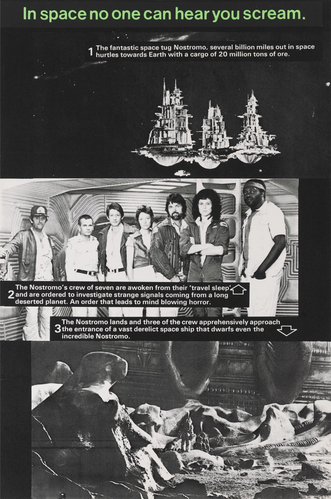 Alien Original Set Of Four British Film Poster photo for sale