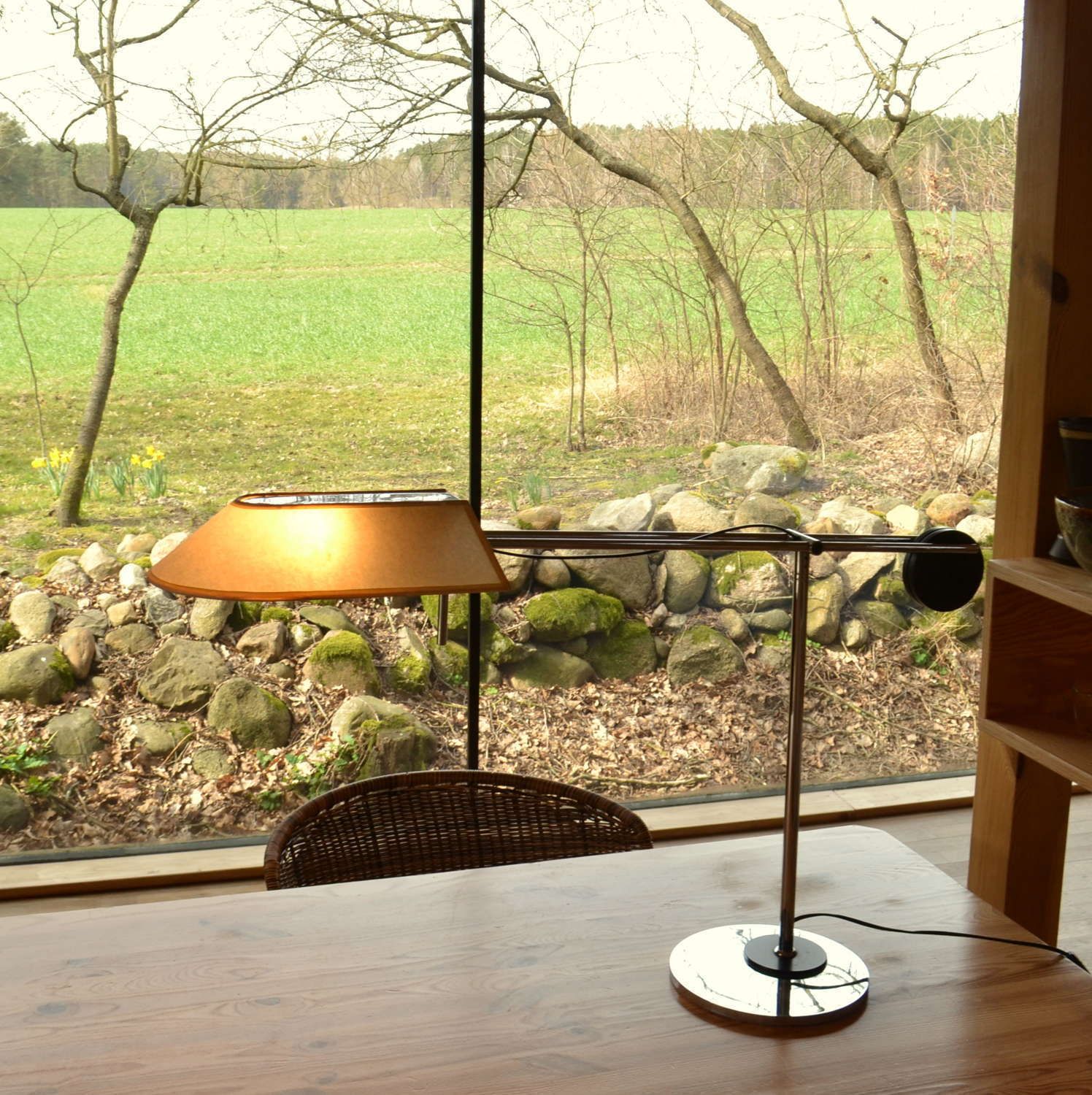 Minimalist Black And Chrome Table Lamp, Counter Balance Swiss 1970's photo for sale