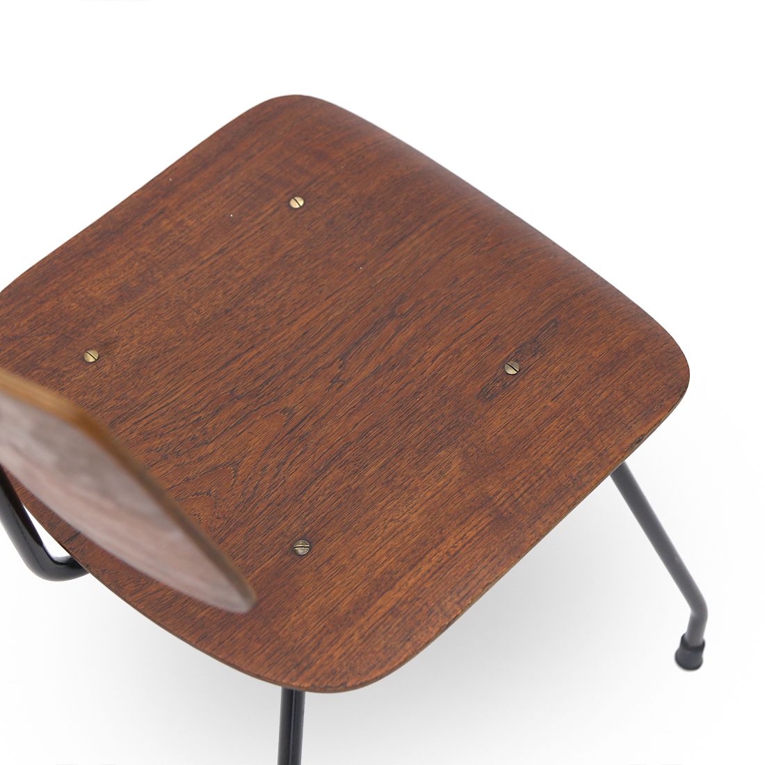 940.0 4 Chairs In Curved Plywood And Metal, 1950s photo