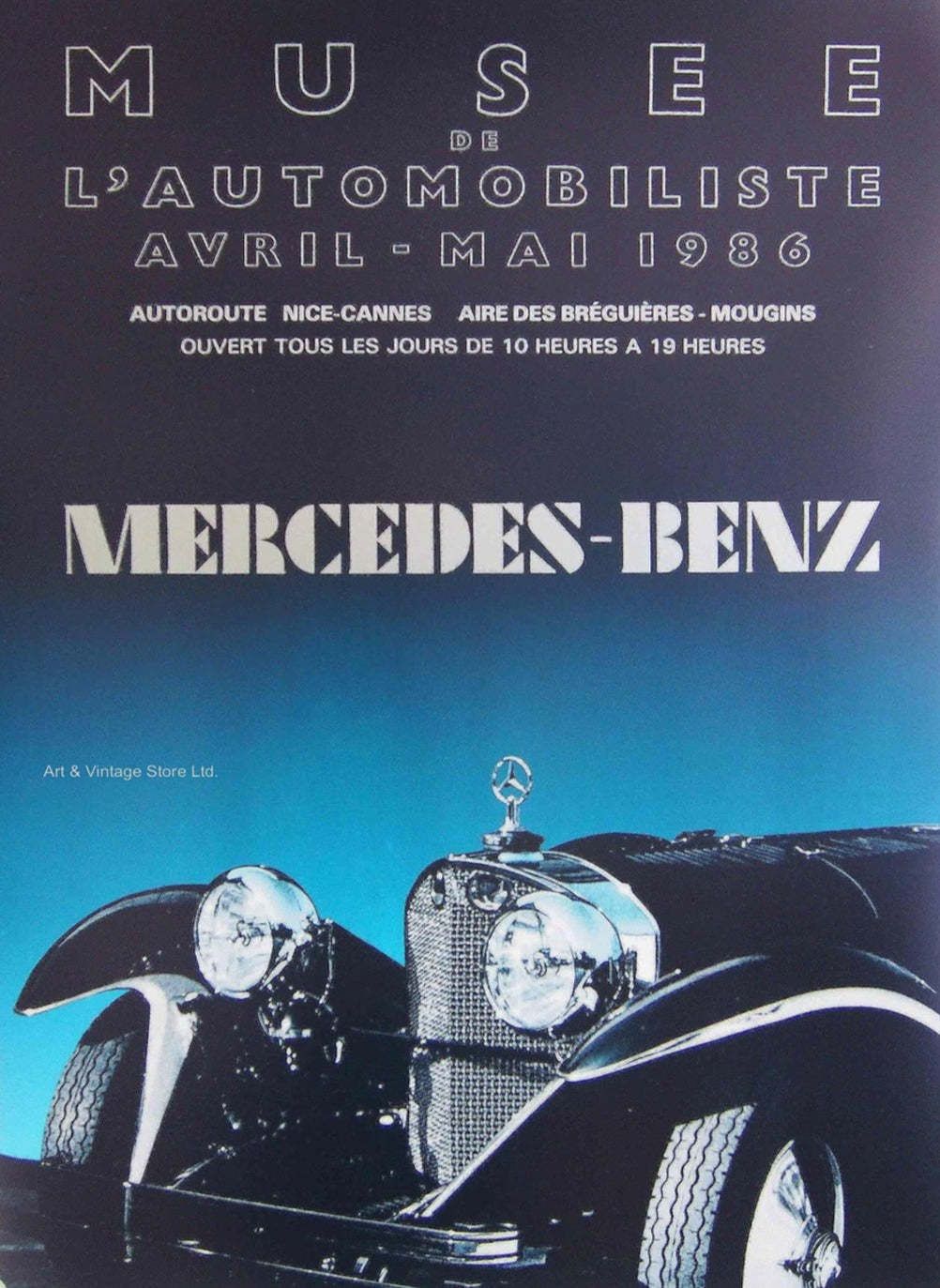 Mercedes Benz Original Vintage Poster