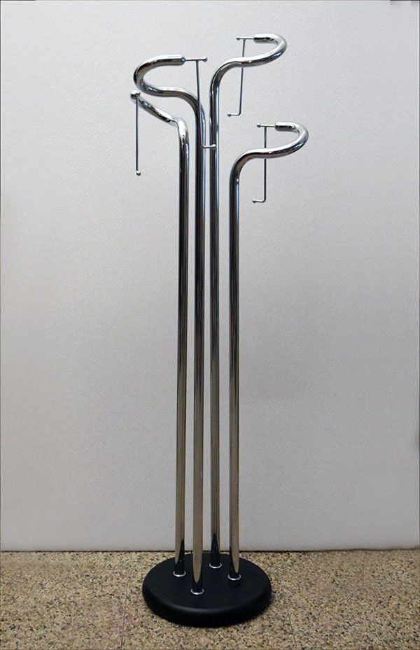 Sculpture Coat Hanger In Chromed Steel, 1970s photo furniture