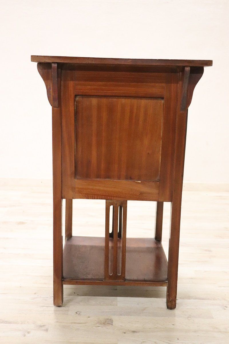 Early 20th Century Art Nouveau Inlaid Walnut Side Table photo 1107.32
