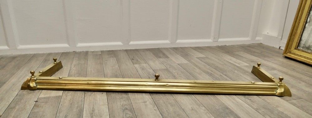 Large Victorian Brass Fender