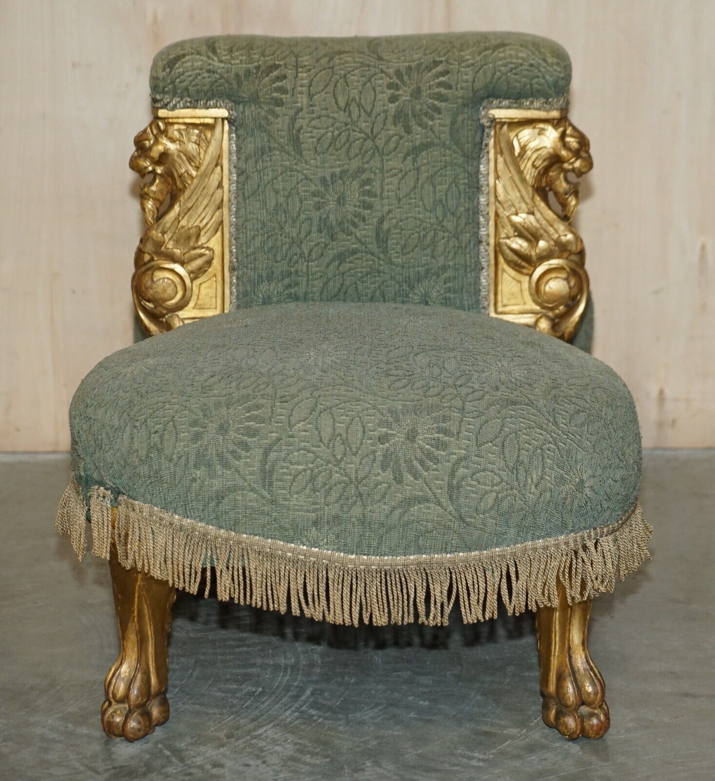 Important 18th Century Circa 1740 Hand Carved Italian Giltwood Tete A Tete Sofa photo buy