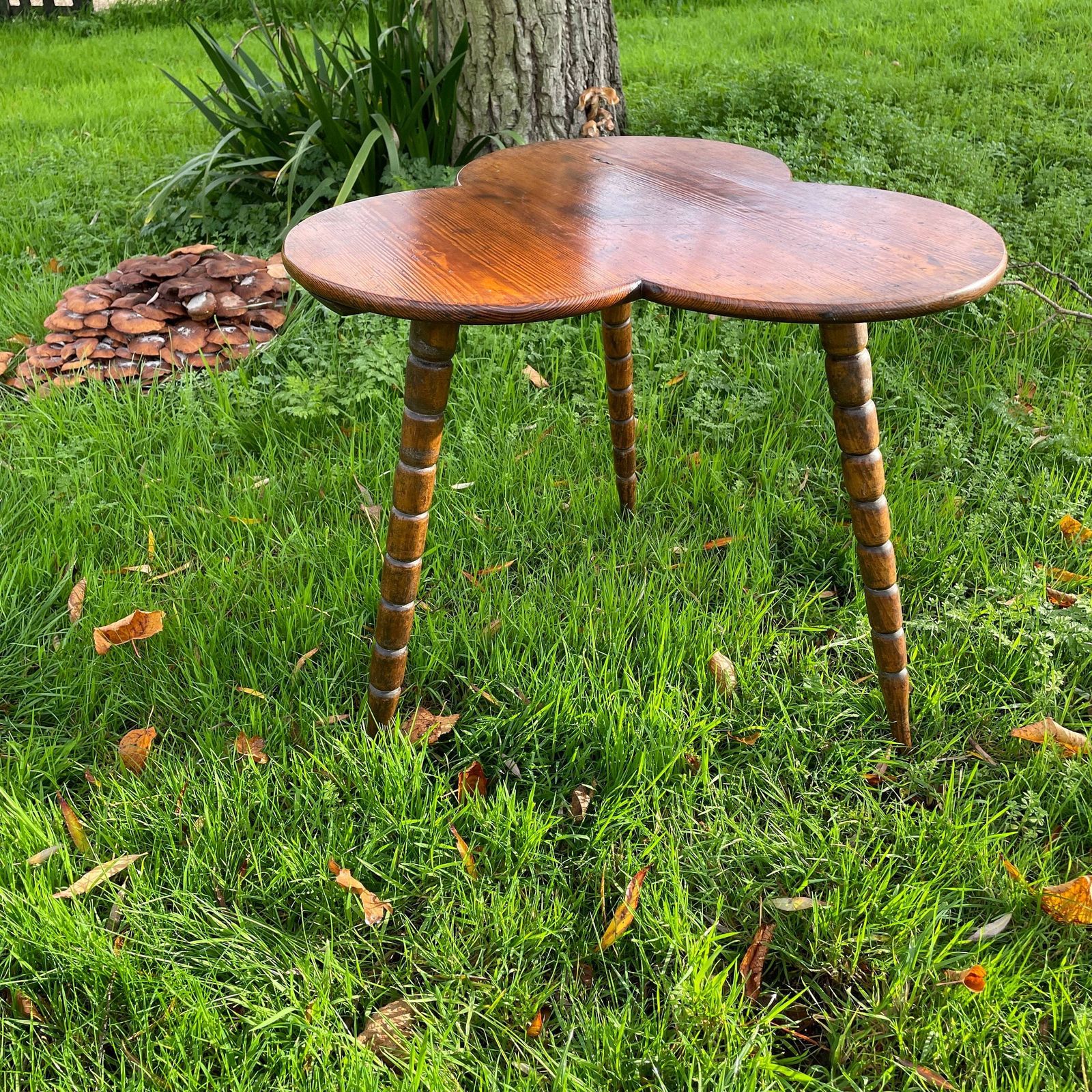 Irish Clover Gypsy Table In Fruitwood Bohemian/Eclectic photo 995.0